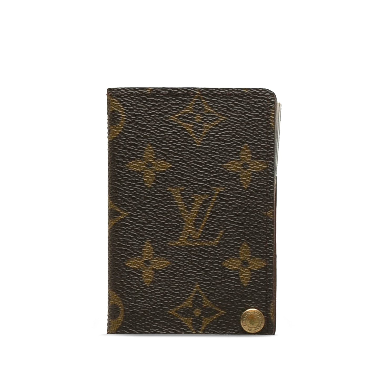 Brown Louis Vuitton Monogram Porte-Cartes Credit Pression Card Holder