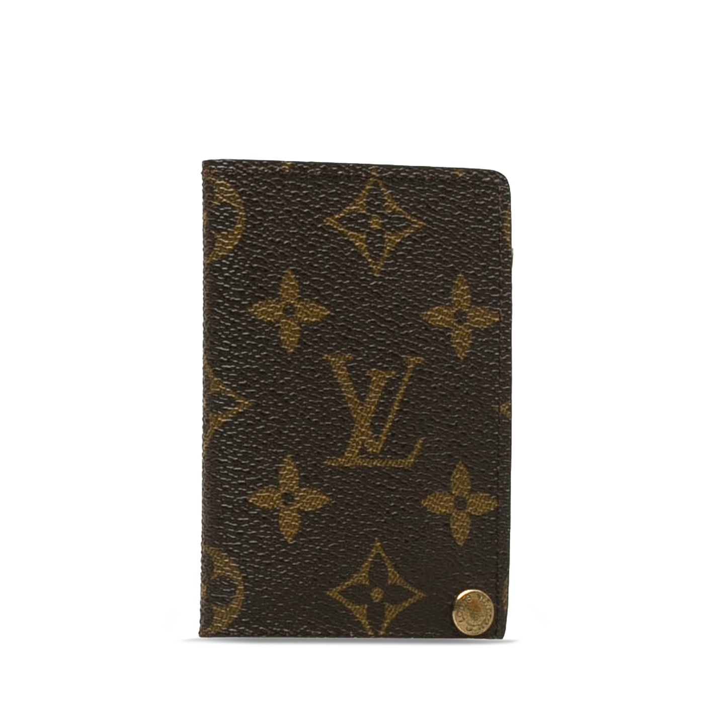 Brown Louis Vuitton Monogram Porte-Cartes Credit Pression Card Holder