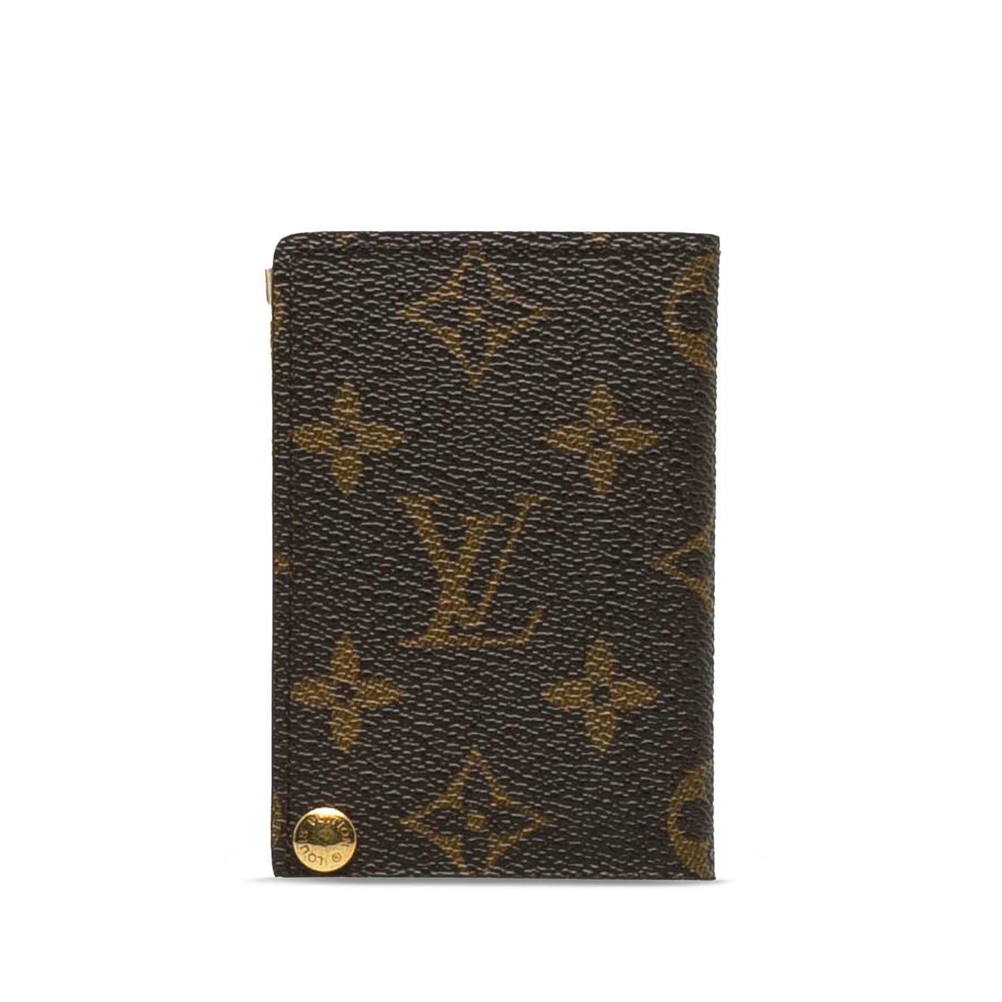 Brown Louis Vuitton Monogram Porte-Cartes Credit Pression Card Holder