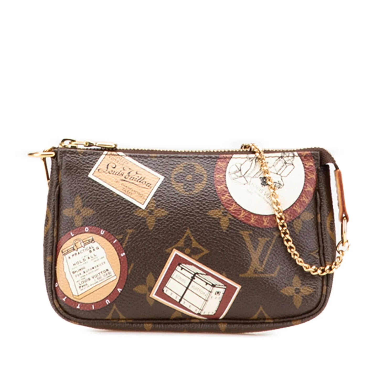 Brown Louis Vuitton Monogram Patch Mini Pochette Accessoires Handbag