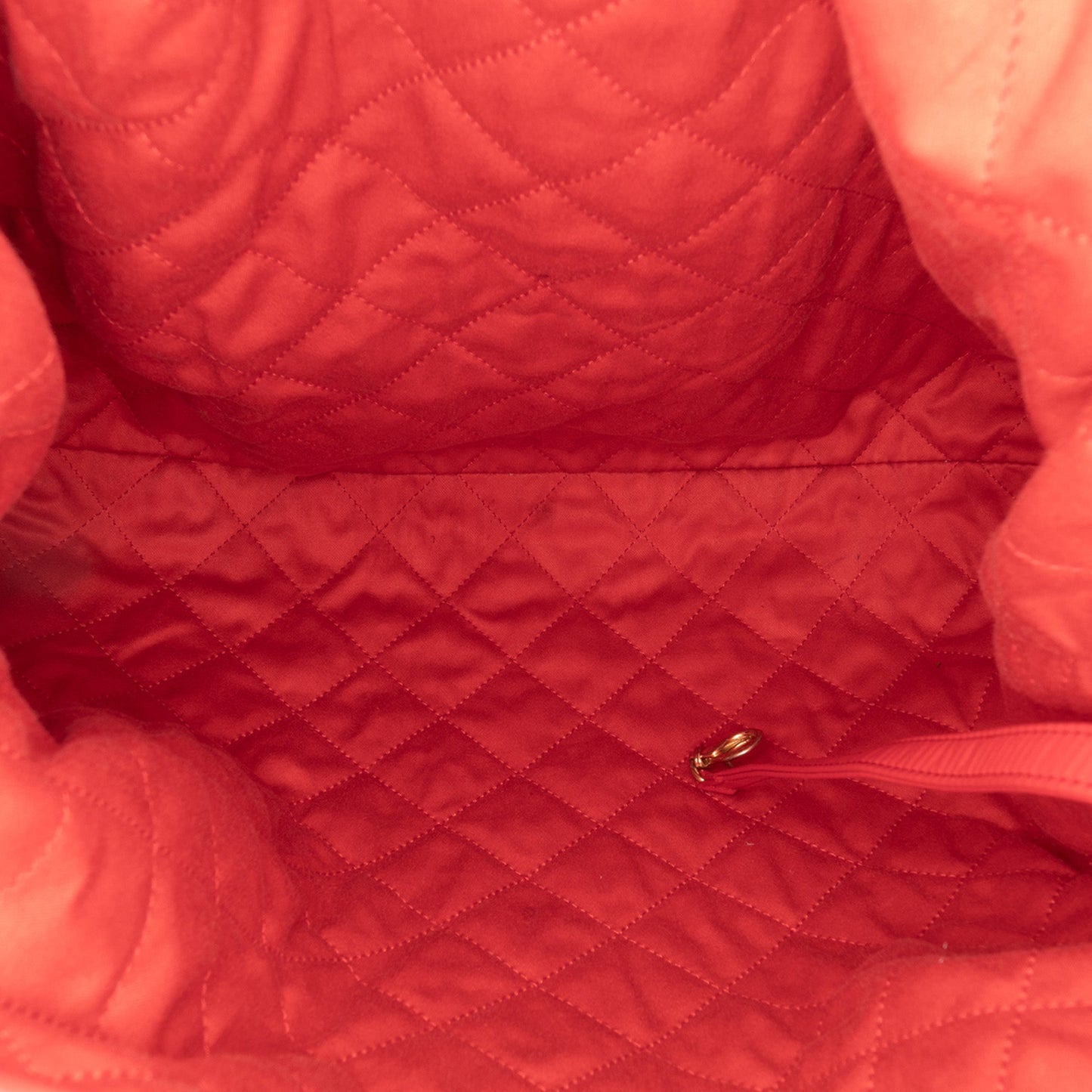 Red Chanel Large Shiny Quilted Calfskin 22 Backpack