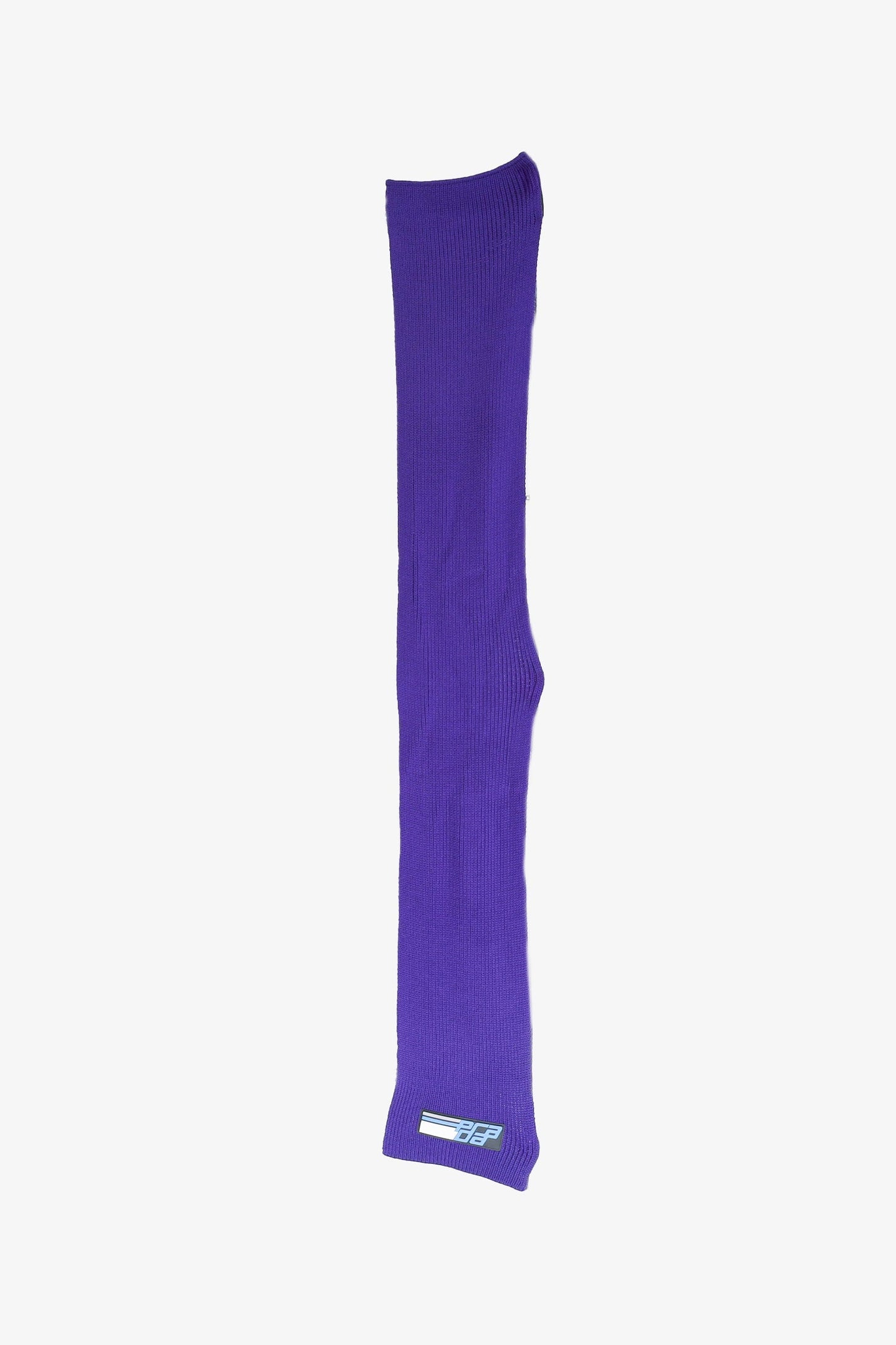 Prada Purple Wool Shaker Knit Scarf