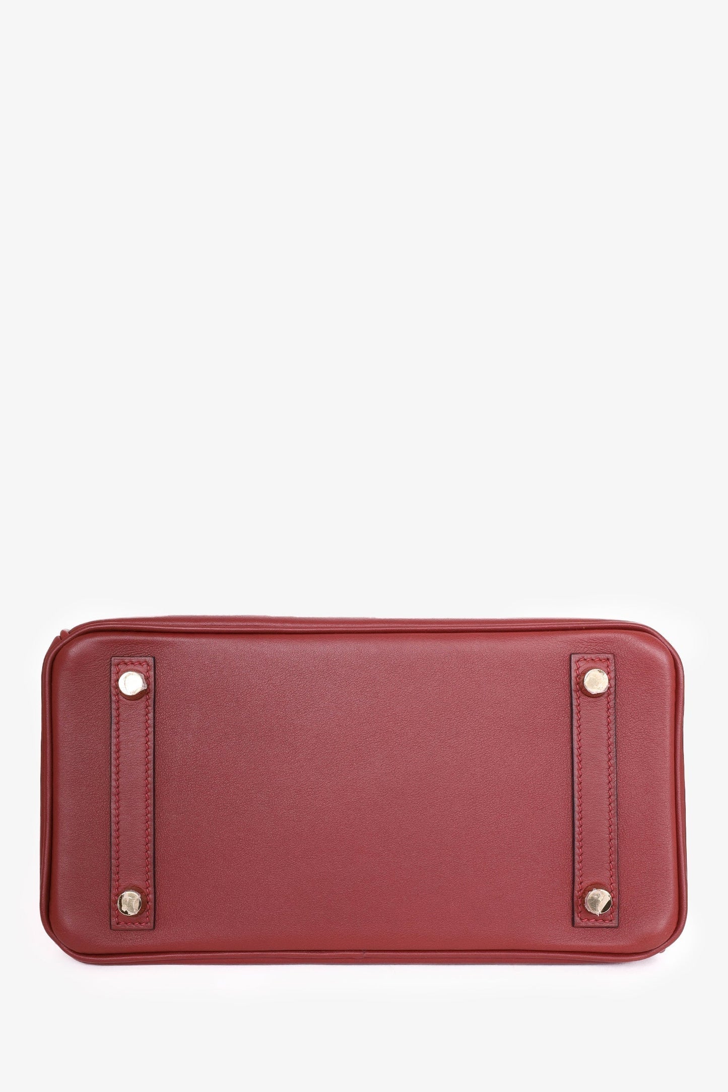 Hermes 2018 Rouge Swift Leather Retourne Birkin 25 Gold Hardware