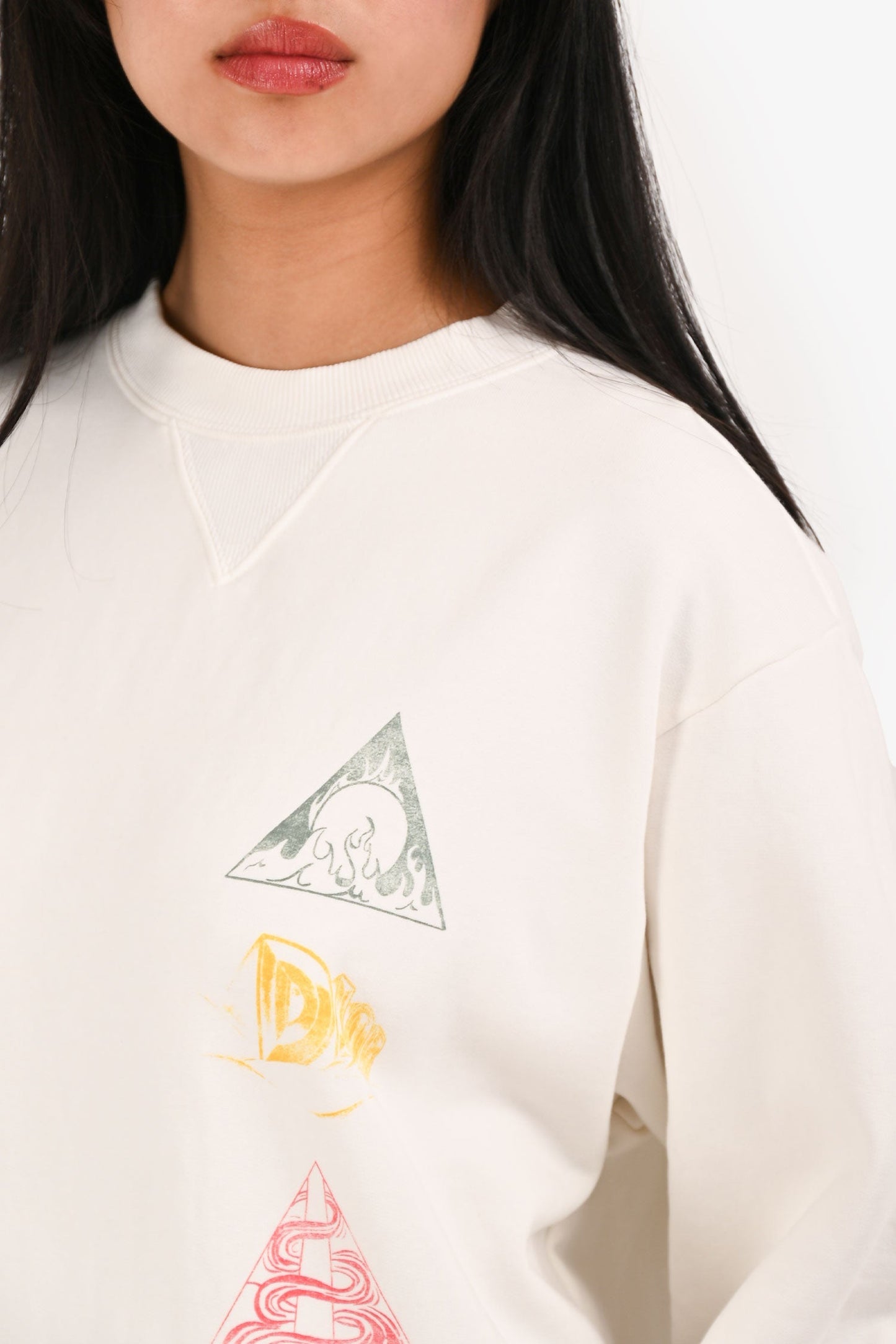 Dior Homme Cream Astero Dior Printed Sweatshirt Size XS Mens