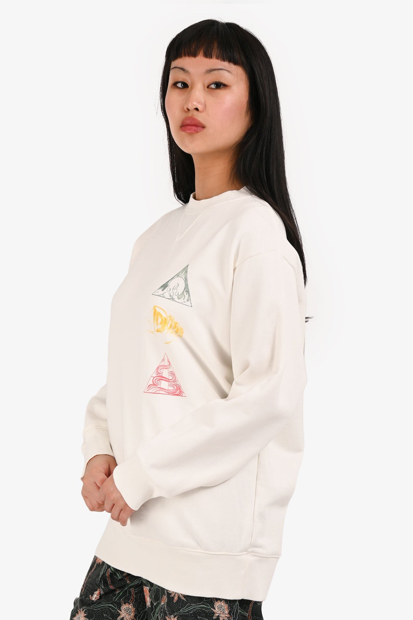 Dior Homme Cream Astero Dior Printed Sweatshirt Size XS Mens