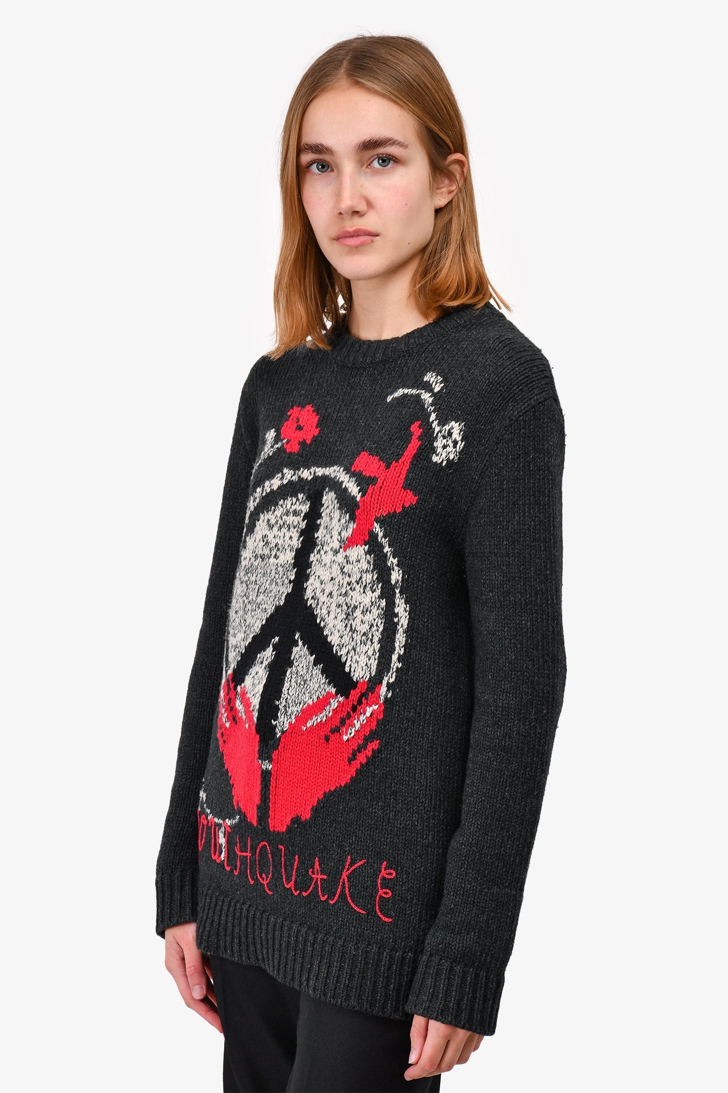 Christian Dior 2018 Grey Wool/Cashmere 'Youthquake' Sweater Size 2 US