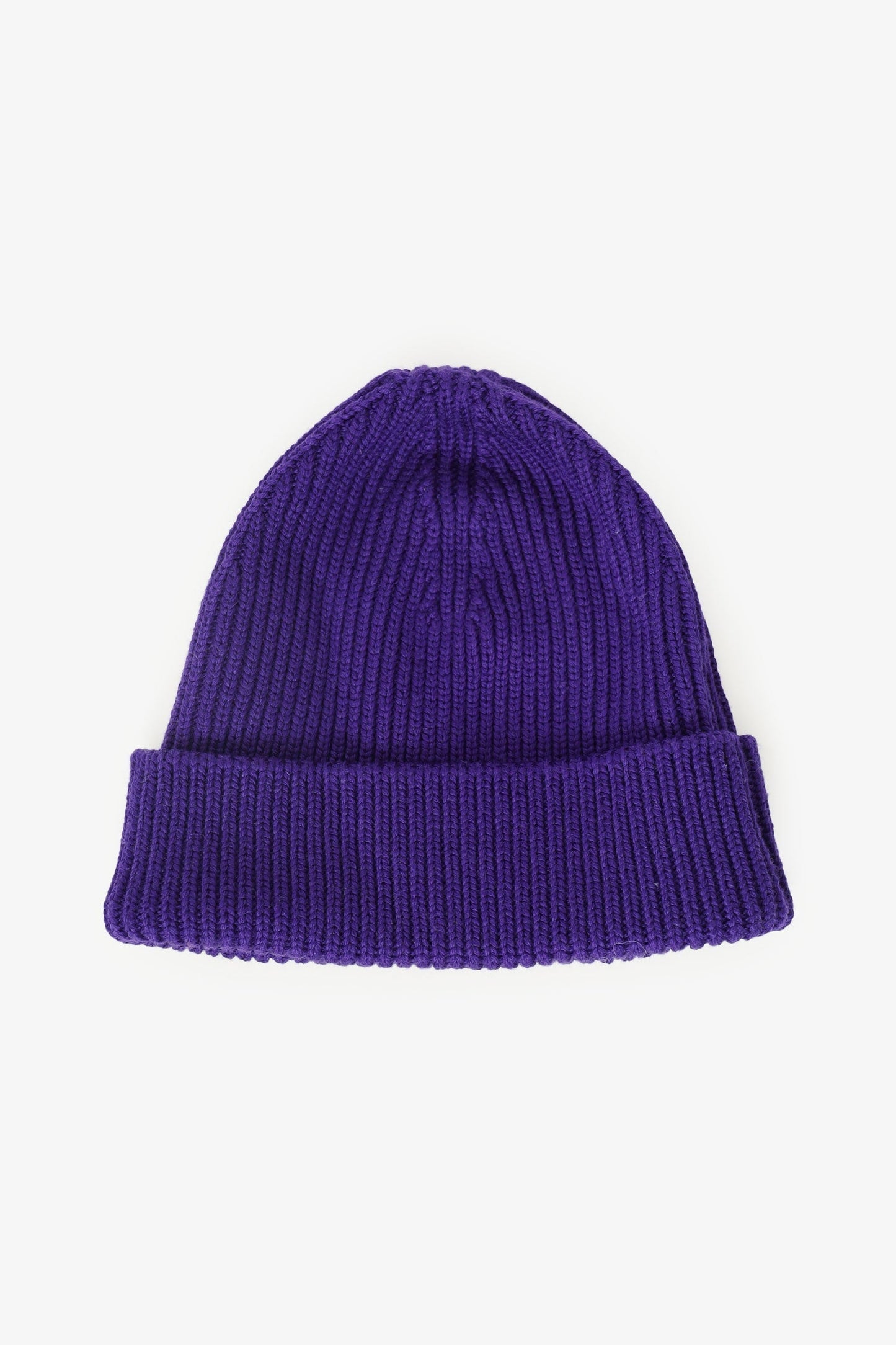 Prada Purple Wool Beanie Logo Patch Size S