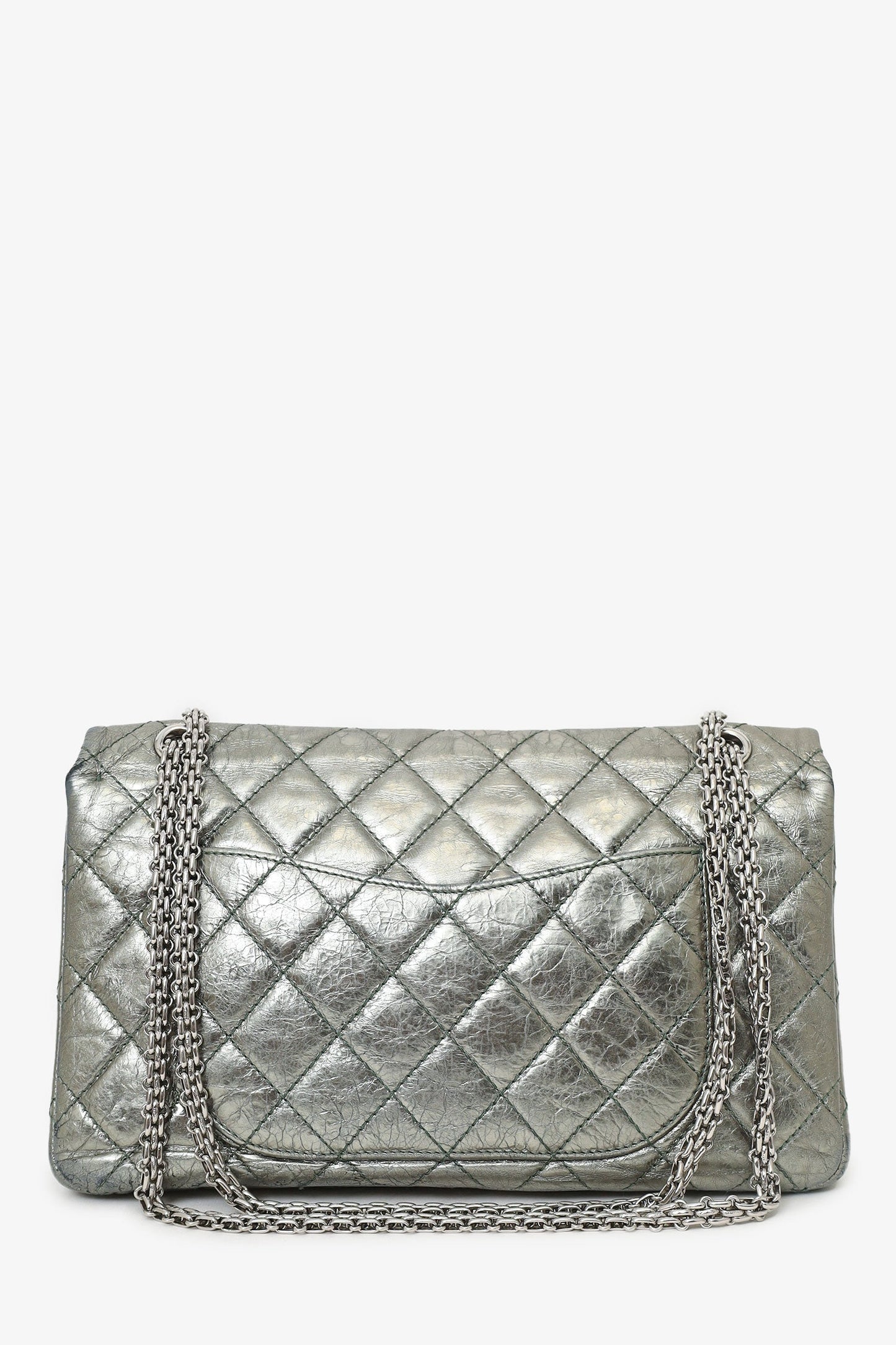 Pre-Loved Chanel™ Silver Metallic Reissue 226 Double Flap Bag