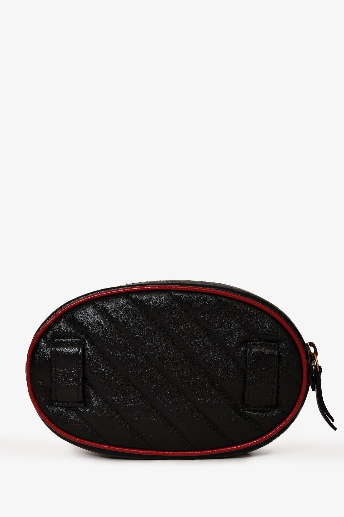 Gucci Black/Red Leather GG Marmont Belt Bag Size 95/38