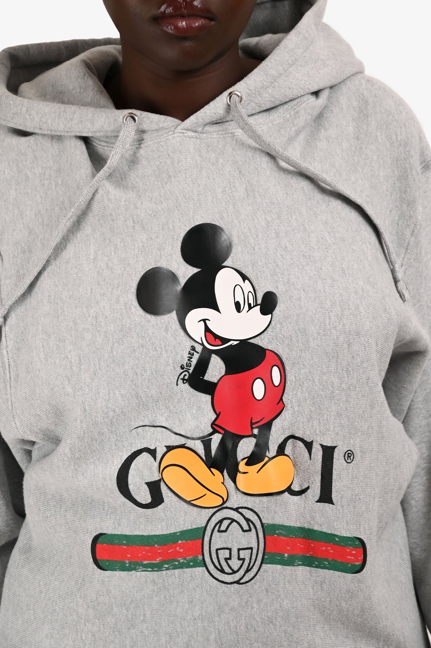 Gucci X Disney Grey Mickey Mo  Printed Hoodie Size M