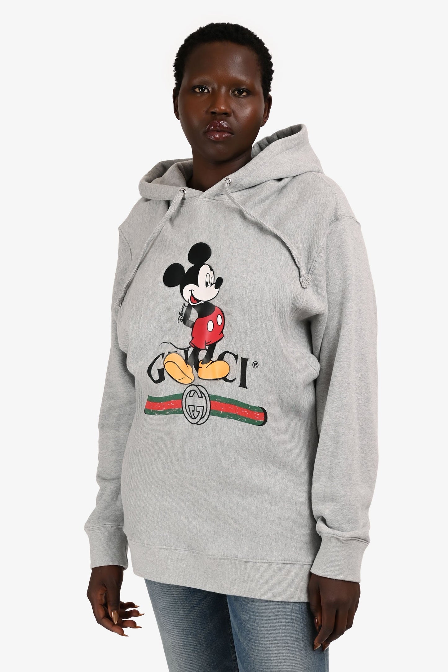 Gucci X Disney Grey Mickey Mo  Printed Hoodie Size M