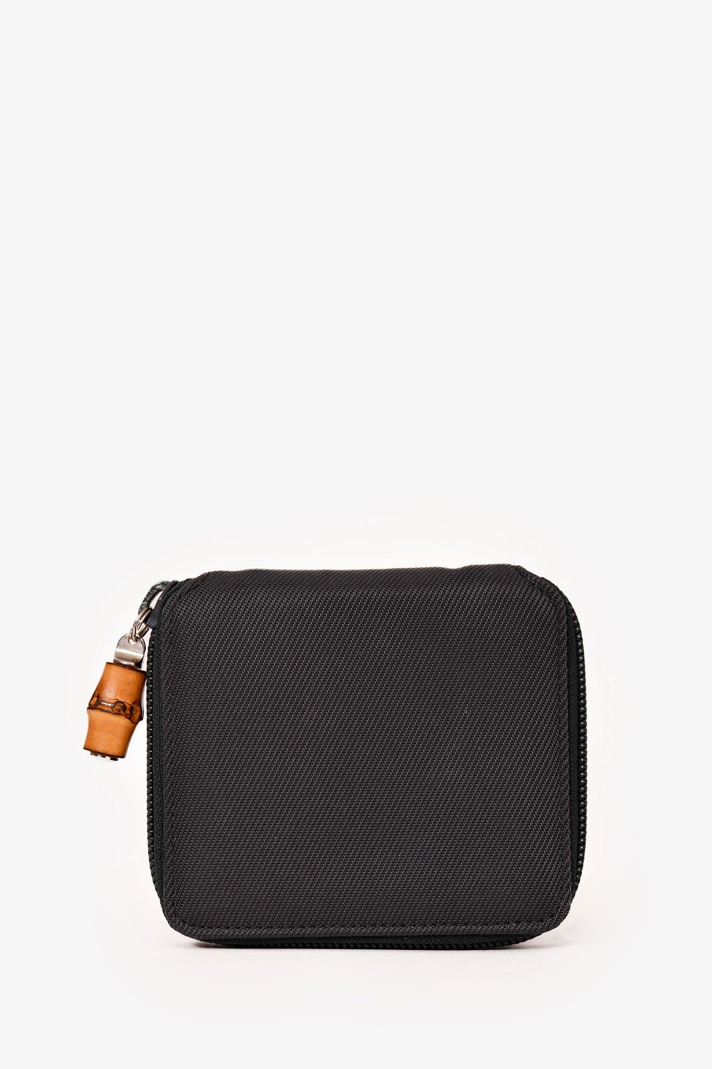 Gucci   Grey Canvas Zip Around Key Holder Wallet