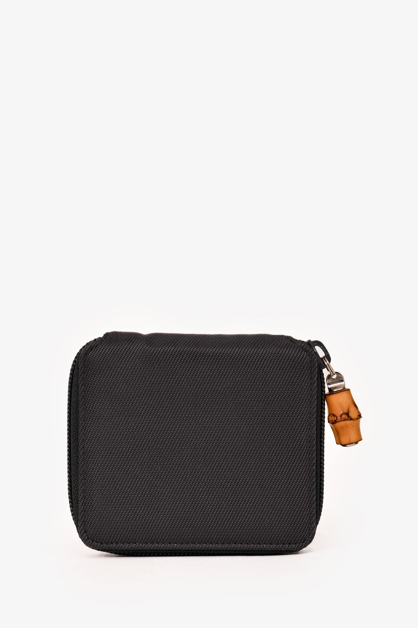 Gucci   Grey Canvas Zip Around Key Holder Wallet