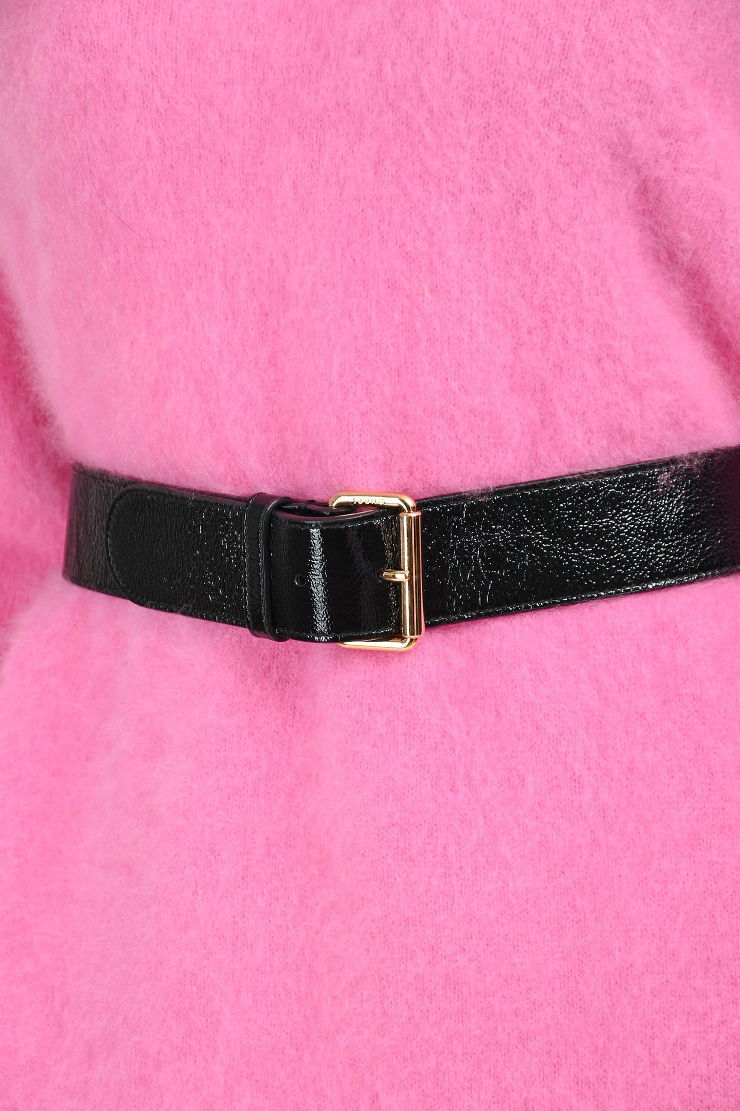 Gucci Black Patent Leather Belt Size 85