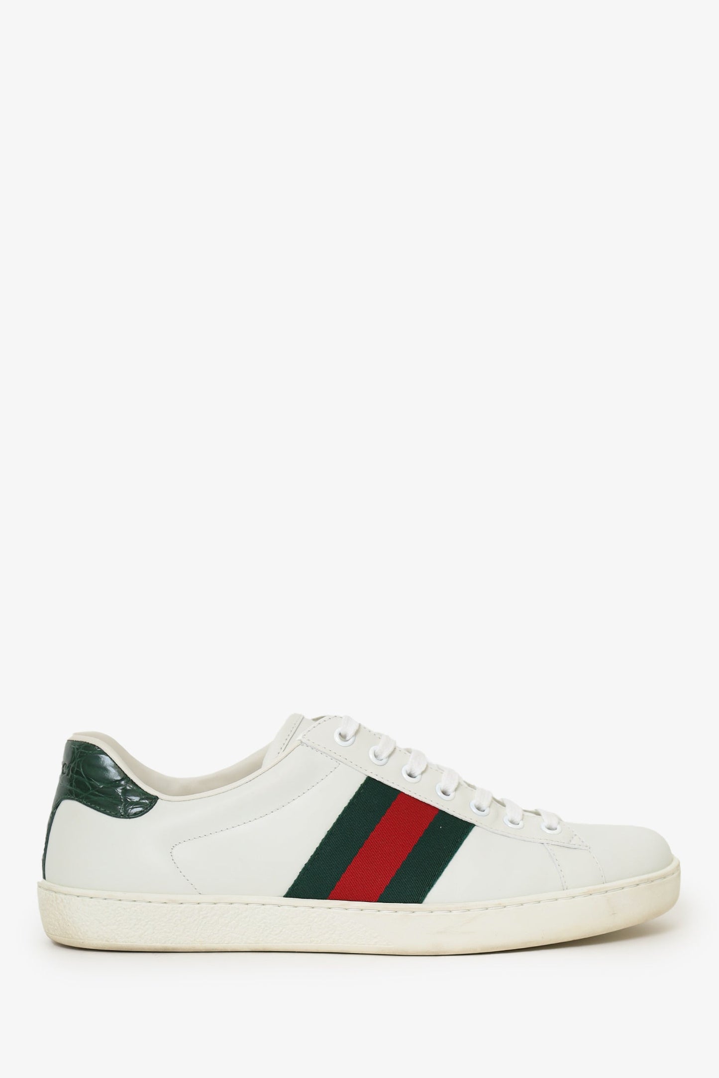 Gucci White Leather Ace Sneakers Size 7