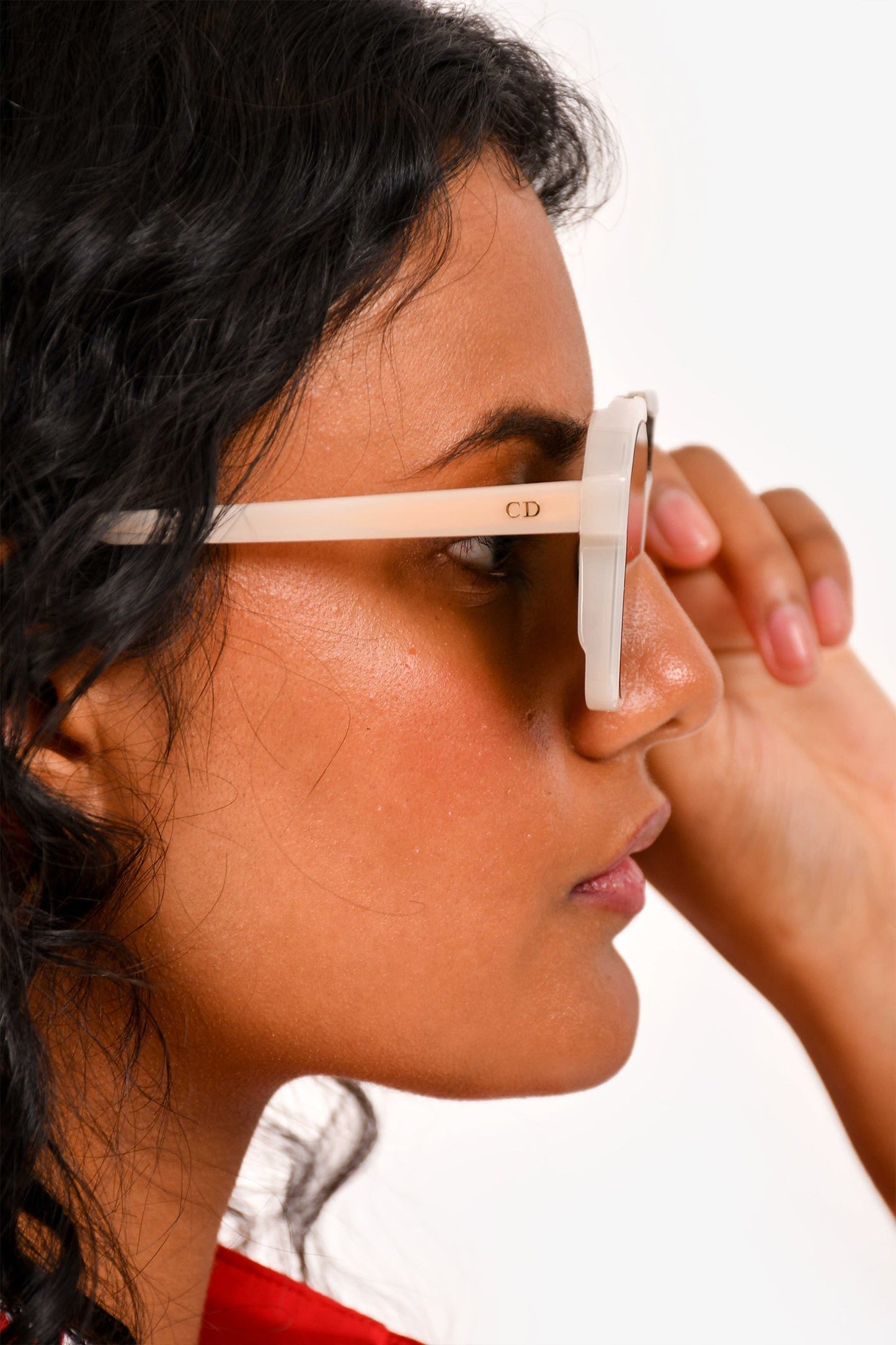 Christian Dior 'Dior Abstract' White Sunglasses