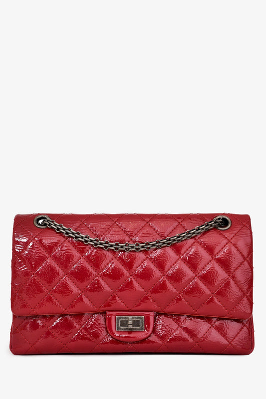 Pre-Loved Chanel™ 2010-11 Red Patent Leather Reissue 226 2.55 Flap Bag