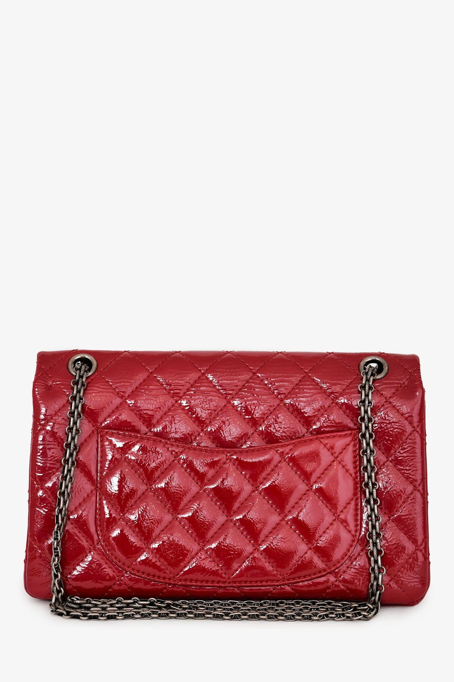 Pre-Loved Chanel™ 2010-11 Red Patent Leather Reissue 226 2.55 Flap Bag