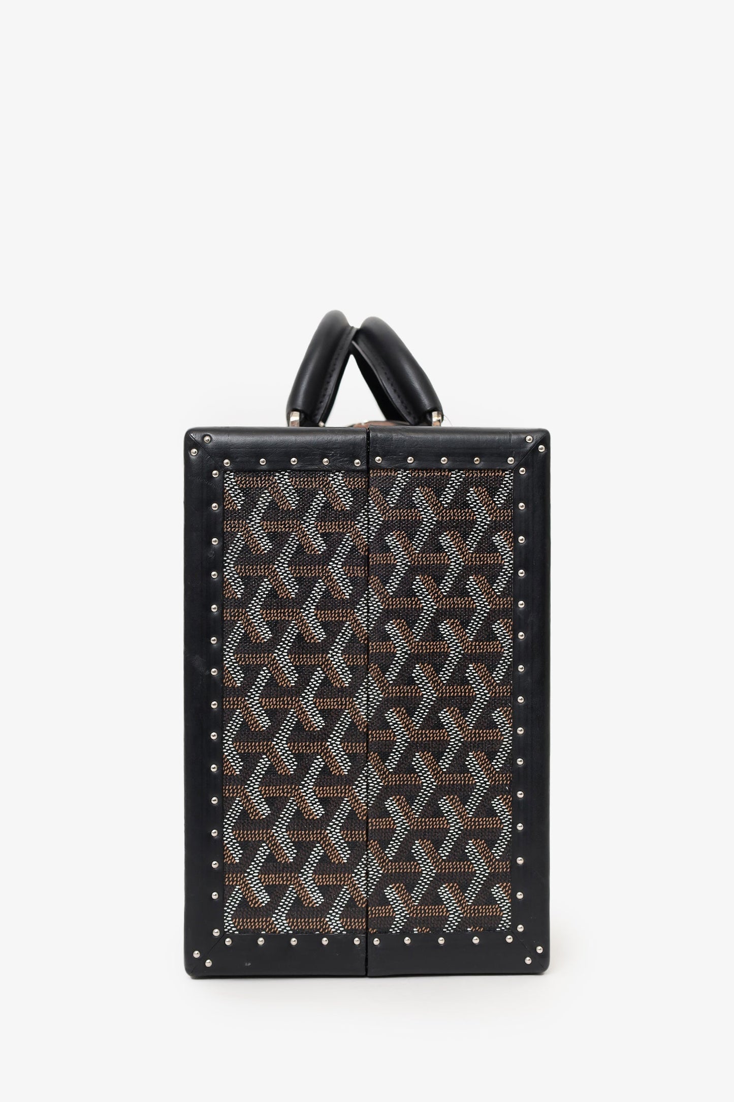 Goyard Black Coated Canvas Goyardine Travel Pet Bowl Trunk