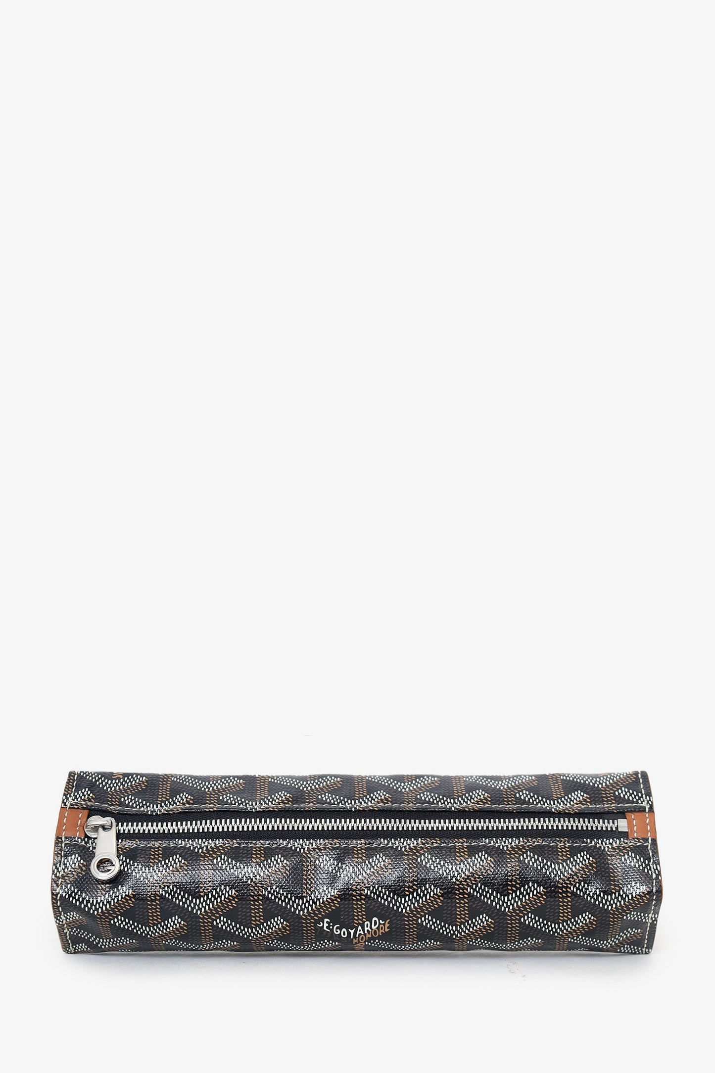 Goyard Black Goyardine Coated Canvas Pencil Case