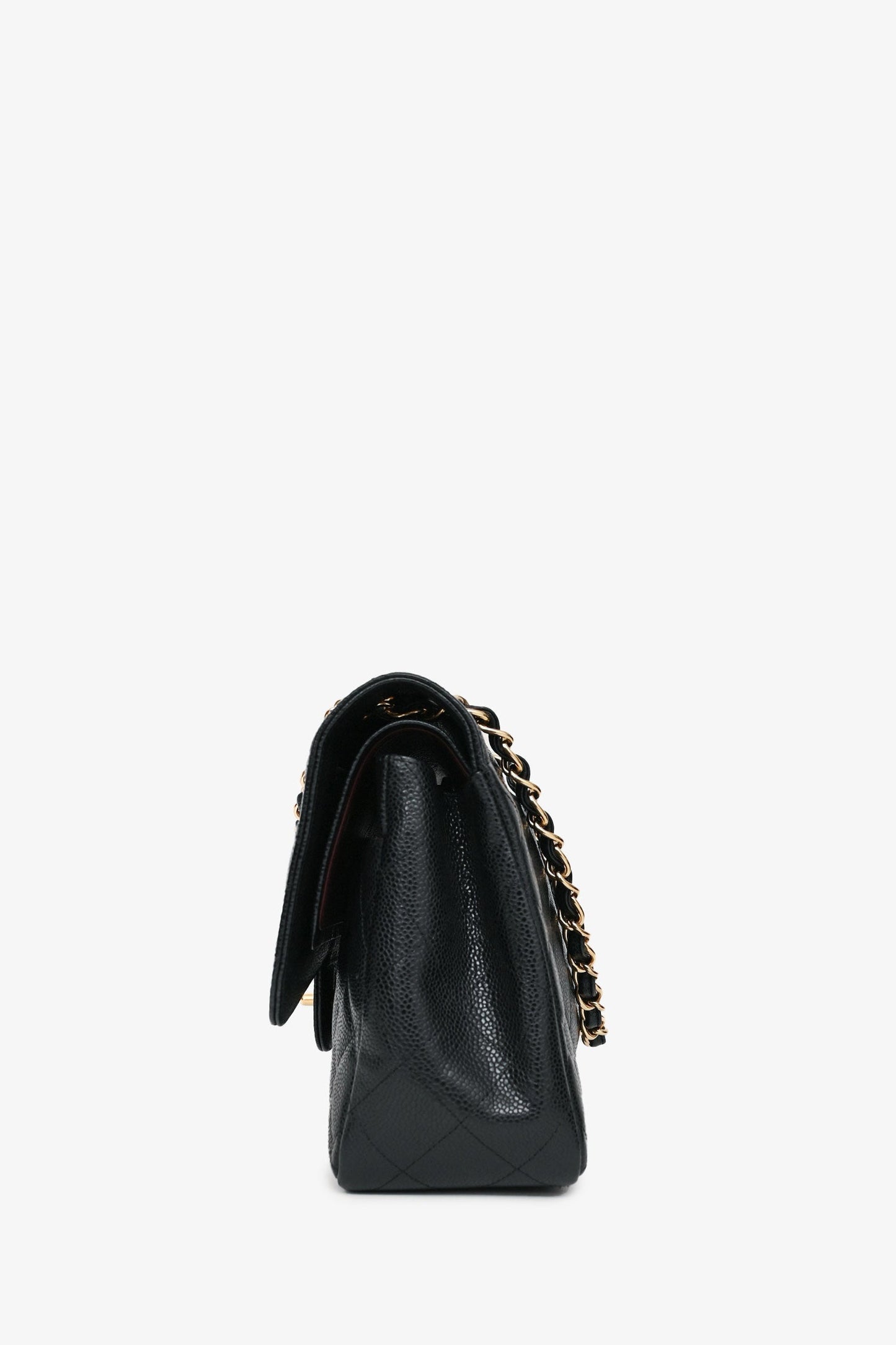Pre-Loved Chanel™ 2011-12 Black Caviar Leather Classic Jumbo Double Flap GHW