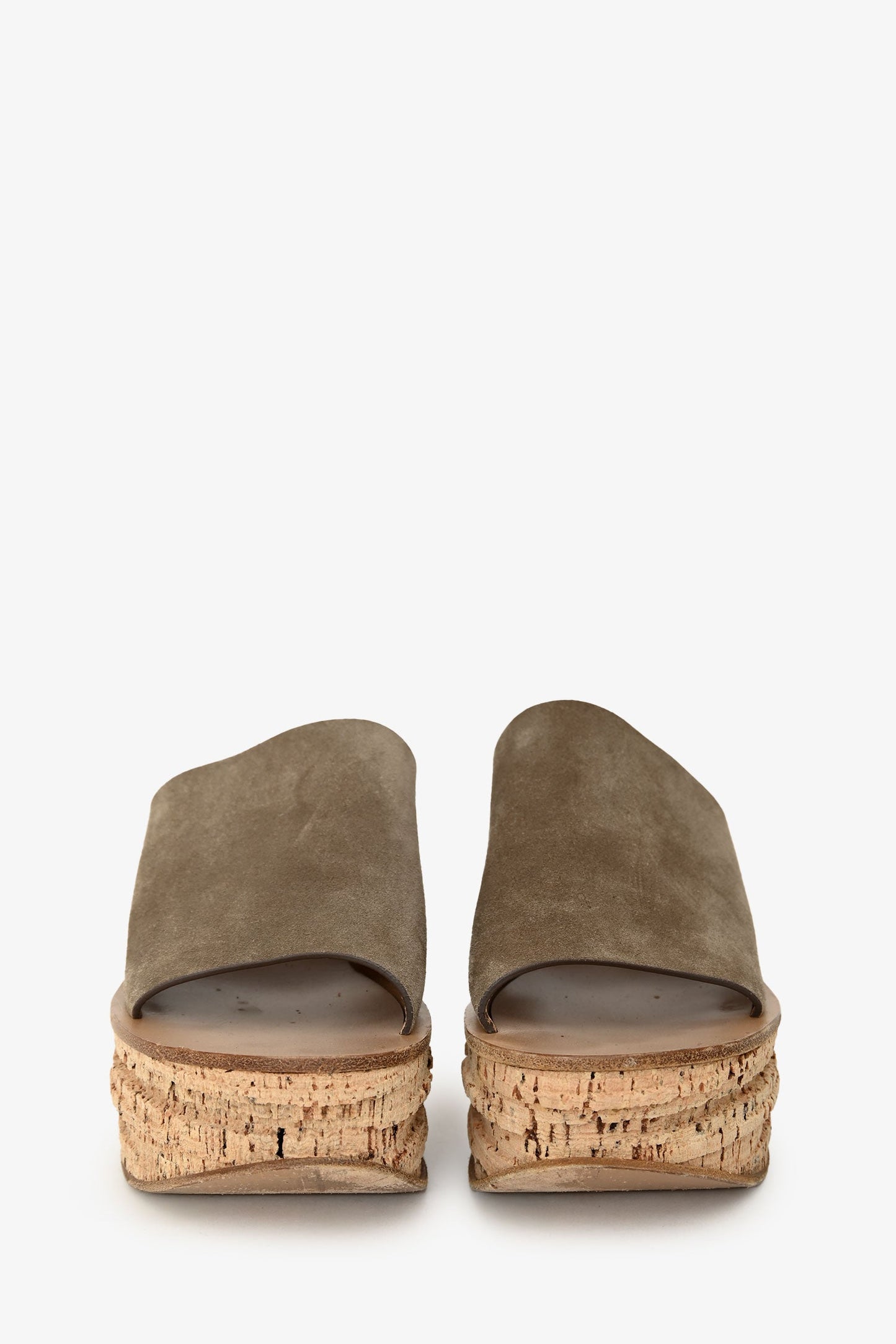 Chloe Taupe Suede Camille Sandals Size 38.5