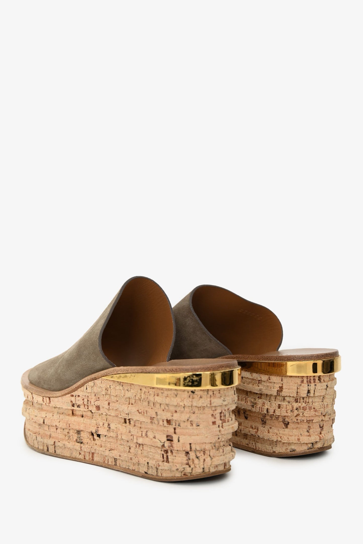 Chloe Taupe Suede Camille Sandals Size 38.5