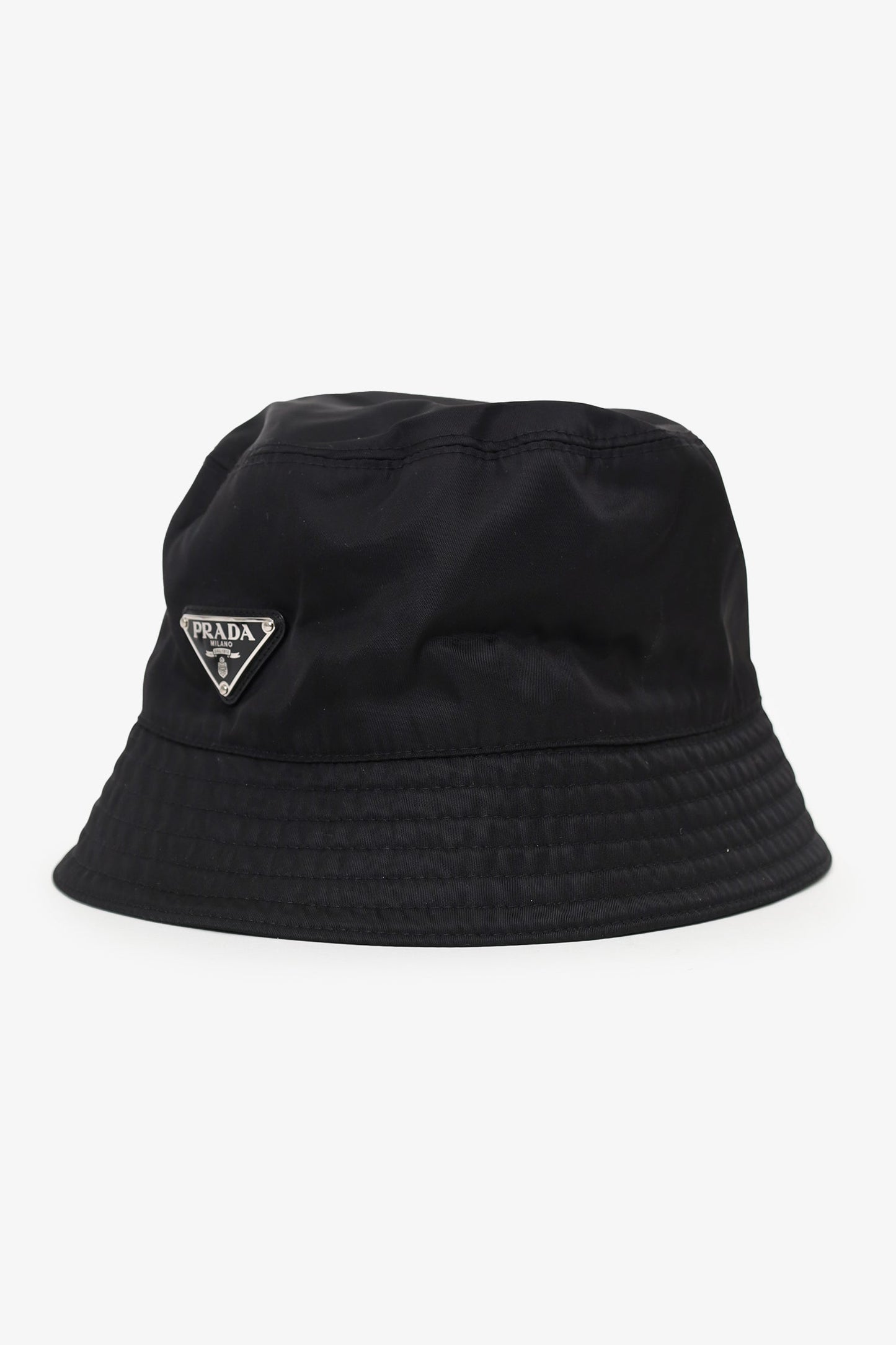 Prada Black Nylon Bucket Hat Size S