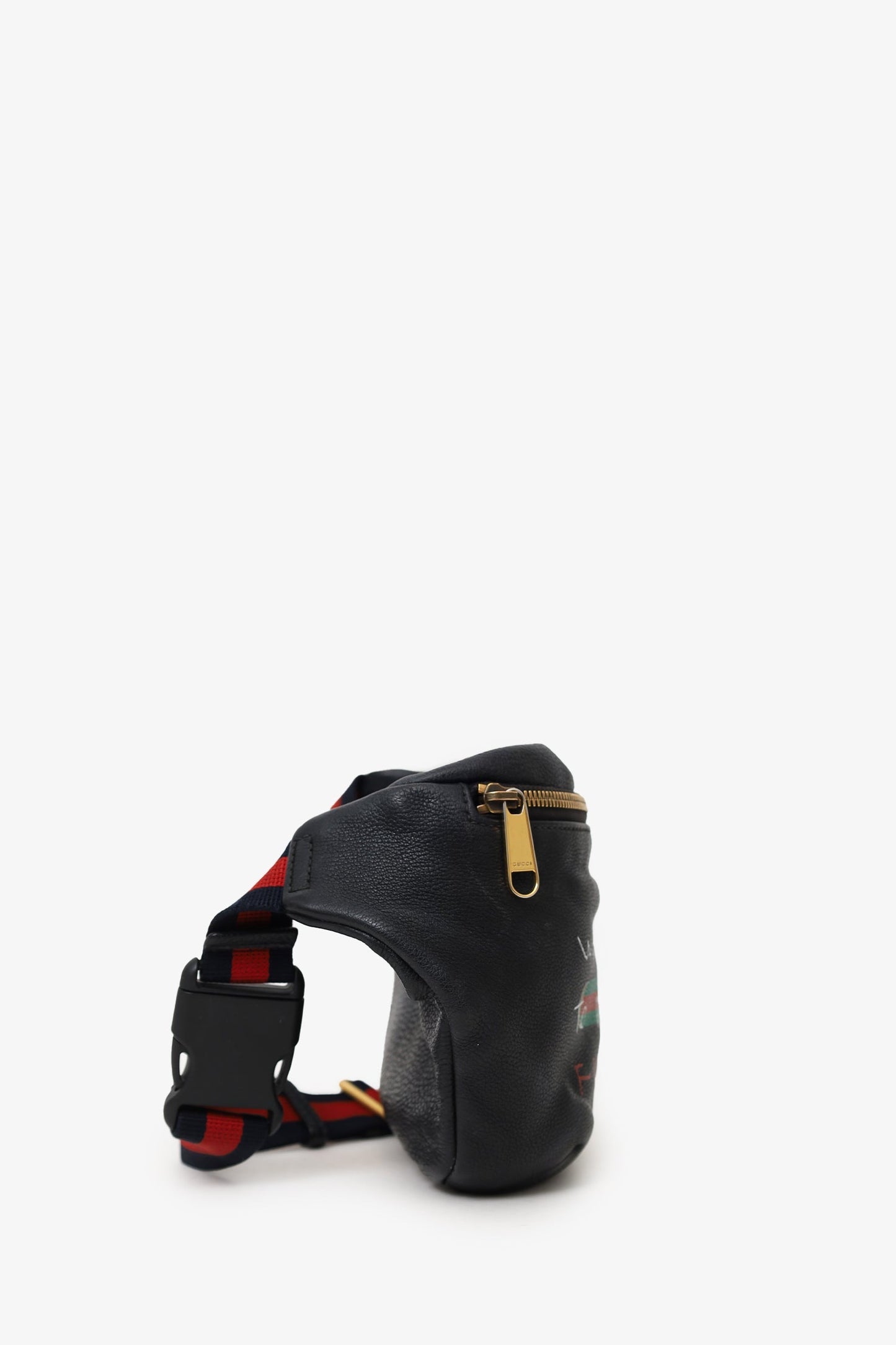 Gucci Black Leather Coco Captain Logo Belt Bag