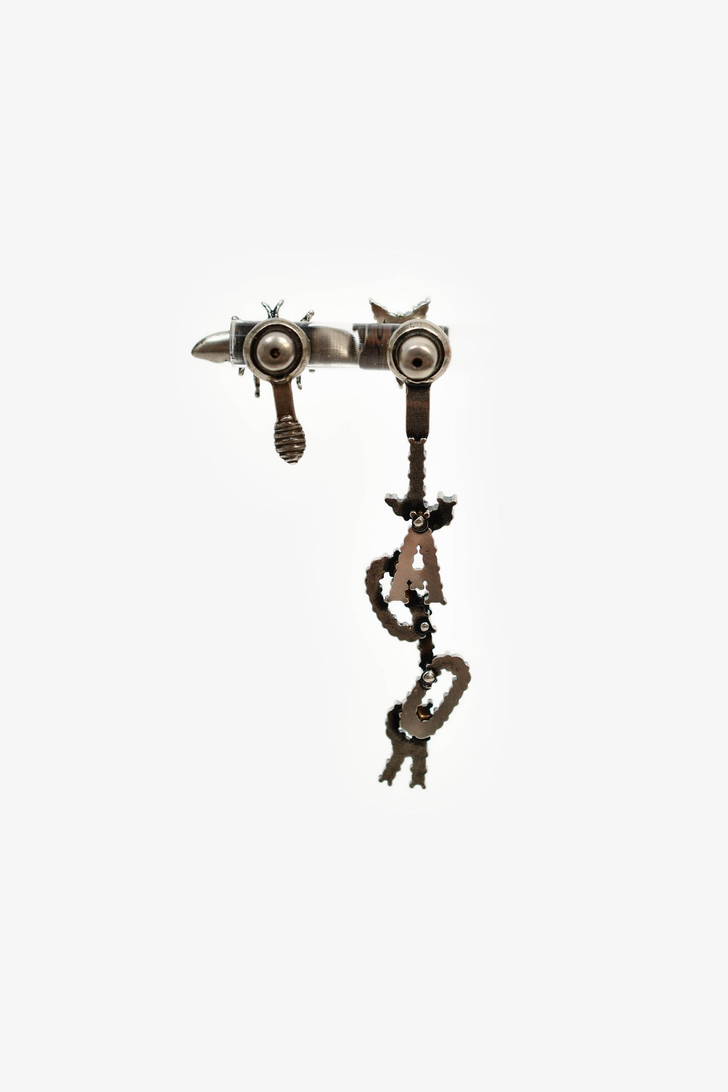 Christian Dior Multicolour Crystal 'J'Adior' Bee Earrings