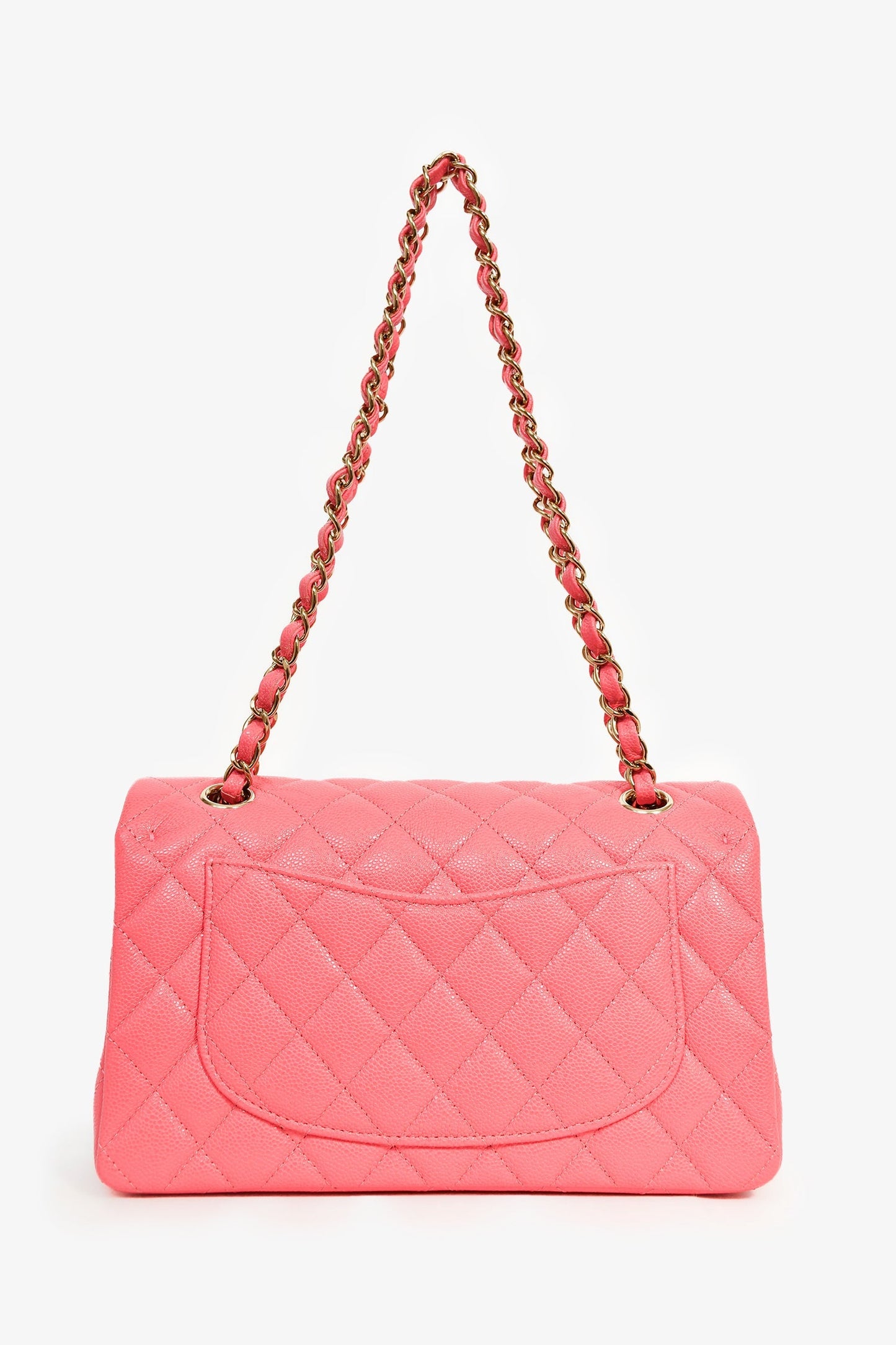 Pre-Loved Chanel™ 2025 Hot Pink Caviar Small Double Flap Shoulder Bag