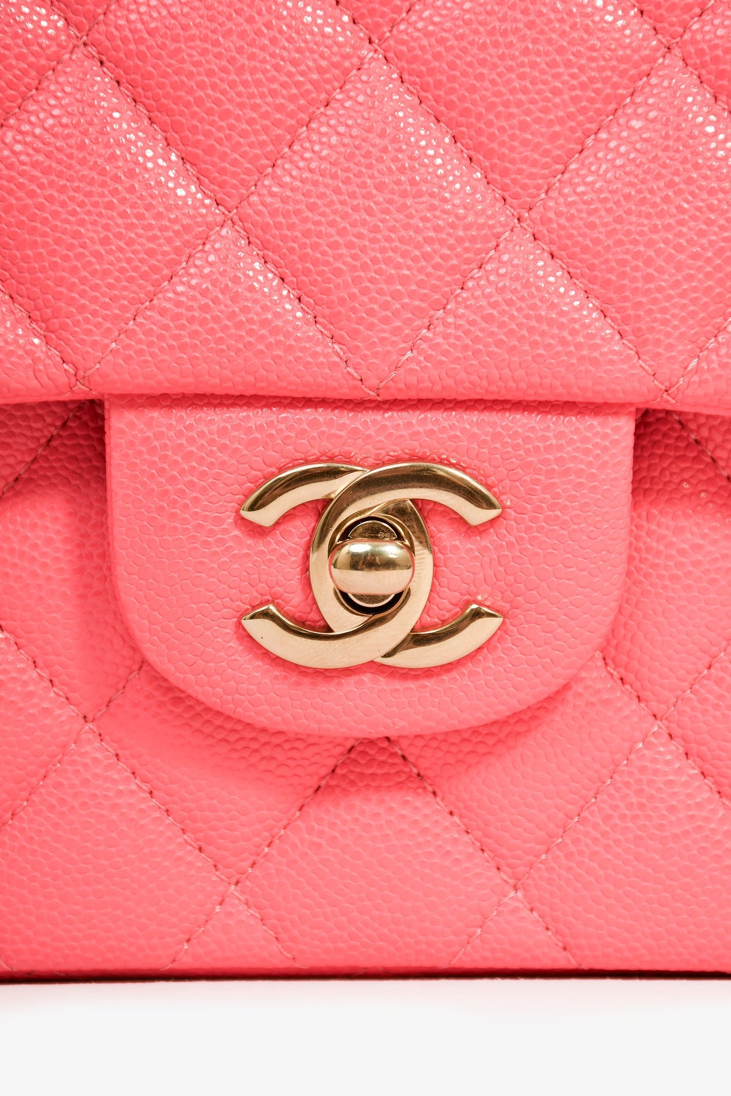 Pre-Loved Chanel™ 2025 Hot Pink Caviar Small Double Flap Shoulder Bag