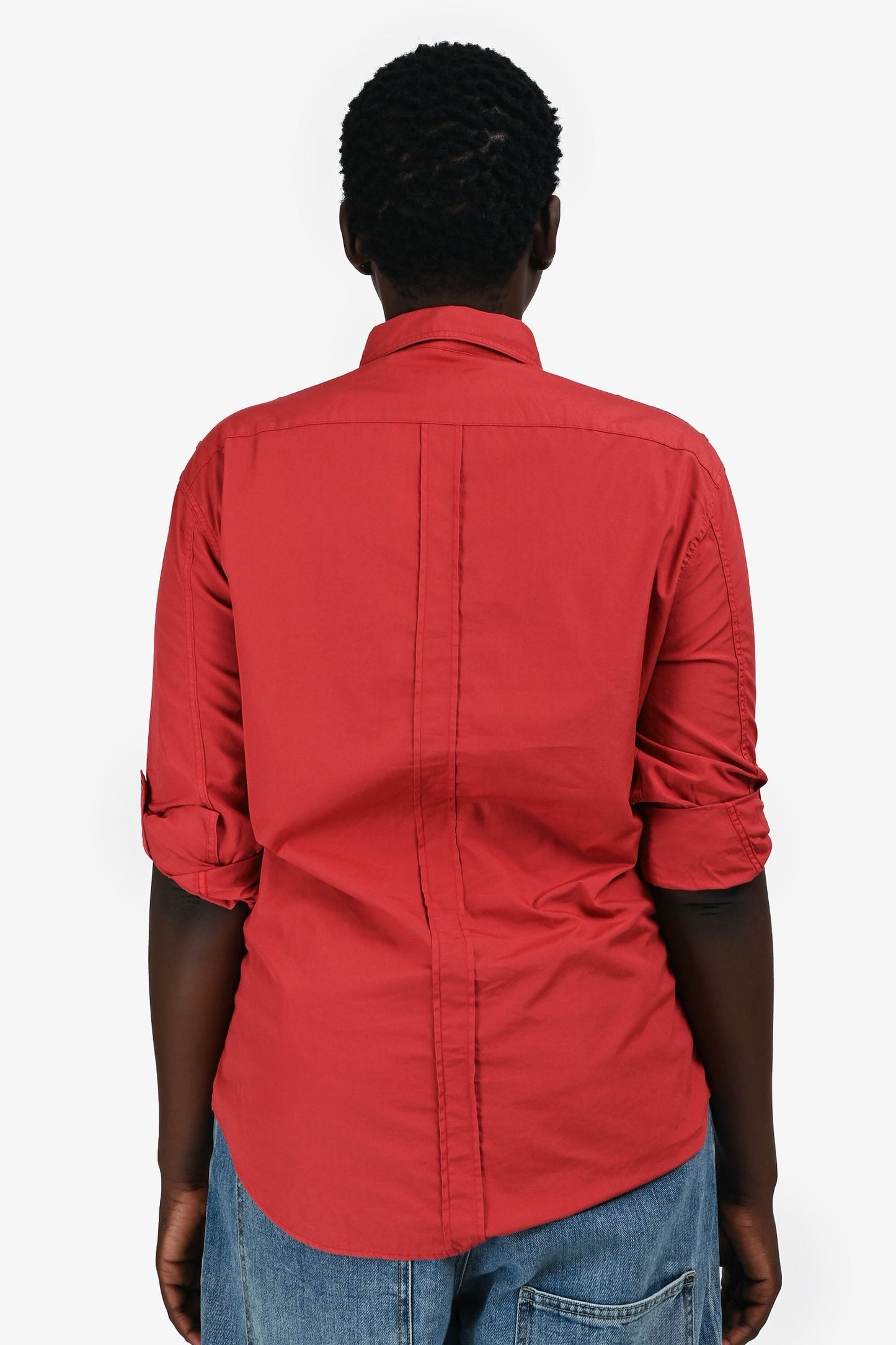 Burberry Brit   Red Button-Up Shirt Size M