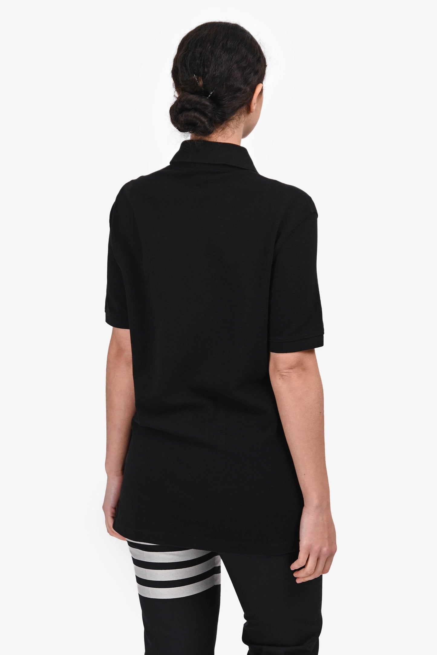 Burberry Brit Black Logo Embroidered Polo Shirt Size S