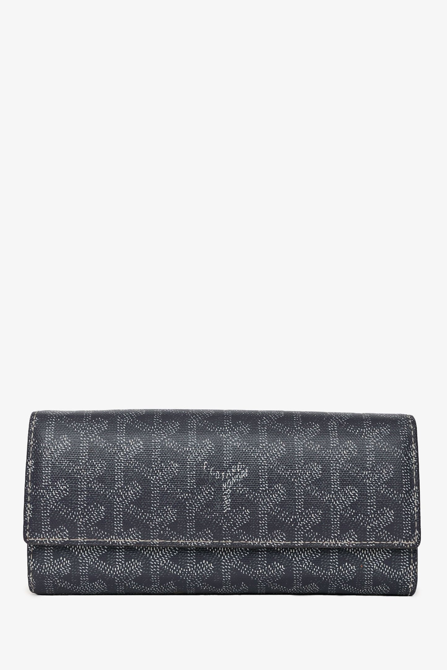 Goyard Grey Canvas/Leather Goyardine Long Wallet