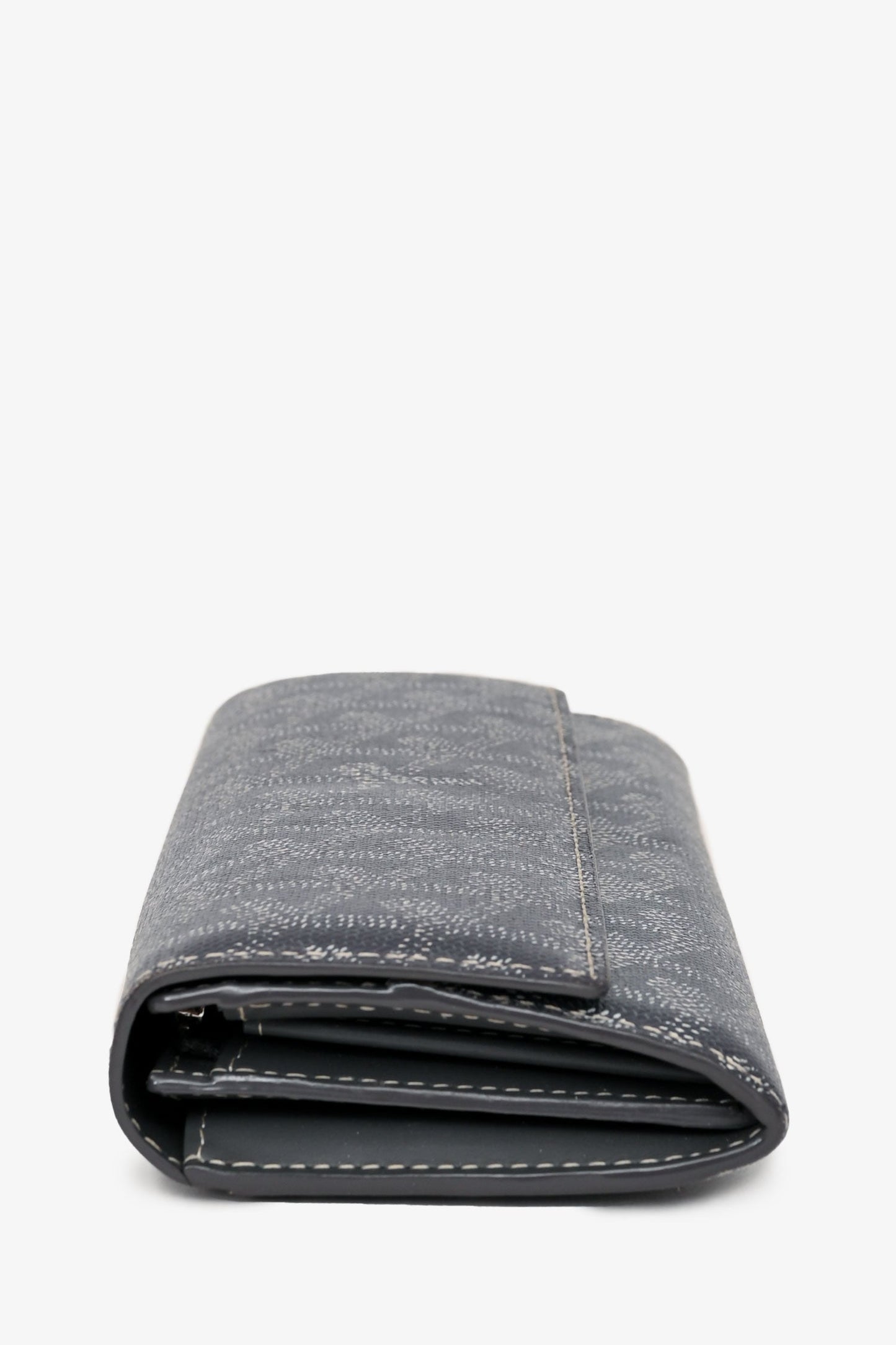 Goyard Grey Canvas/Leather Goyardine Long Wallet