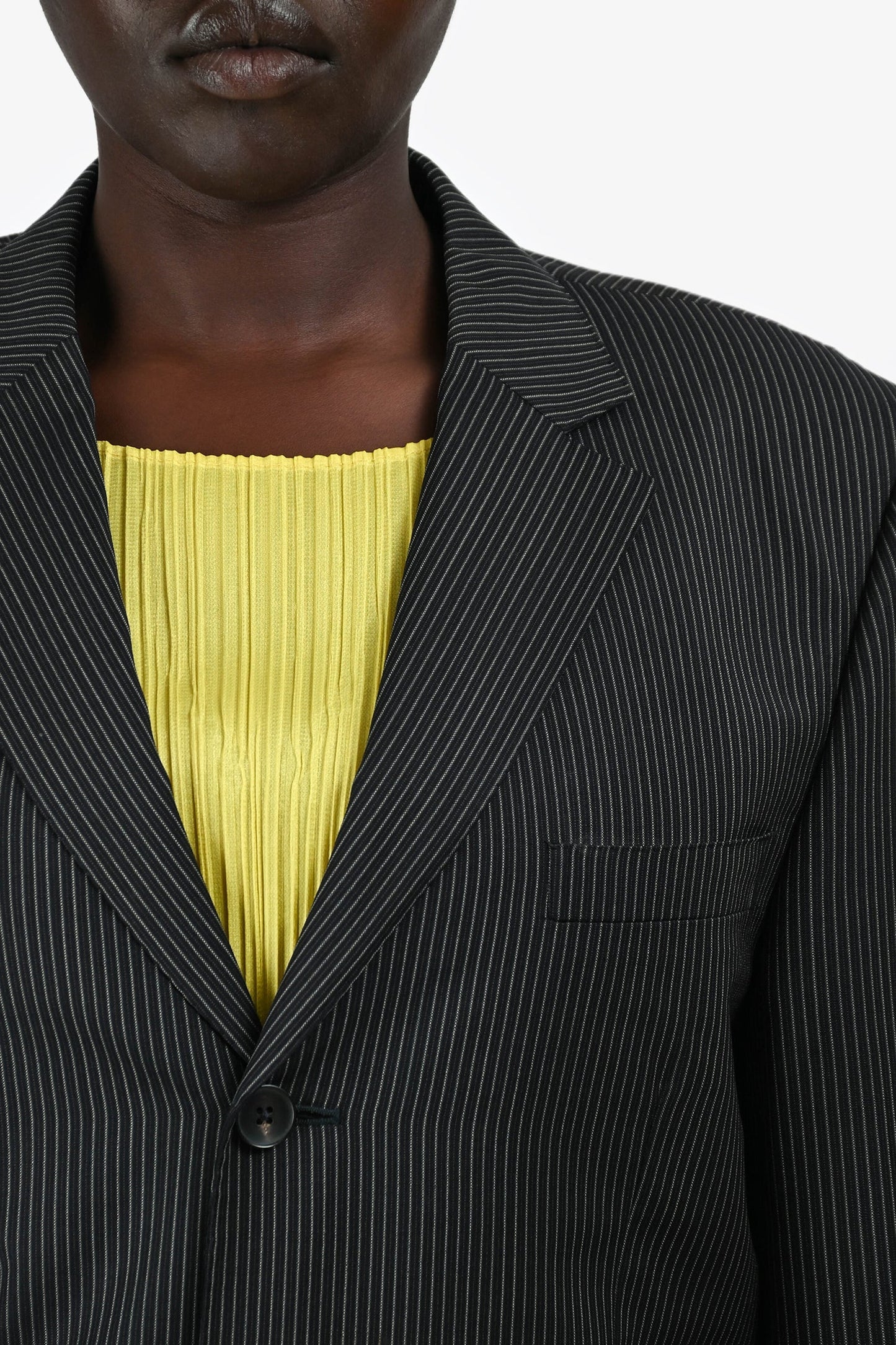 Gucci   Black/White Pinstripe Blazer Size 50 Mens
