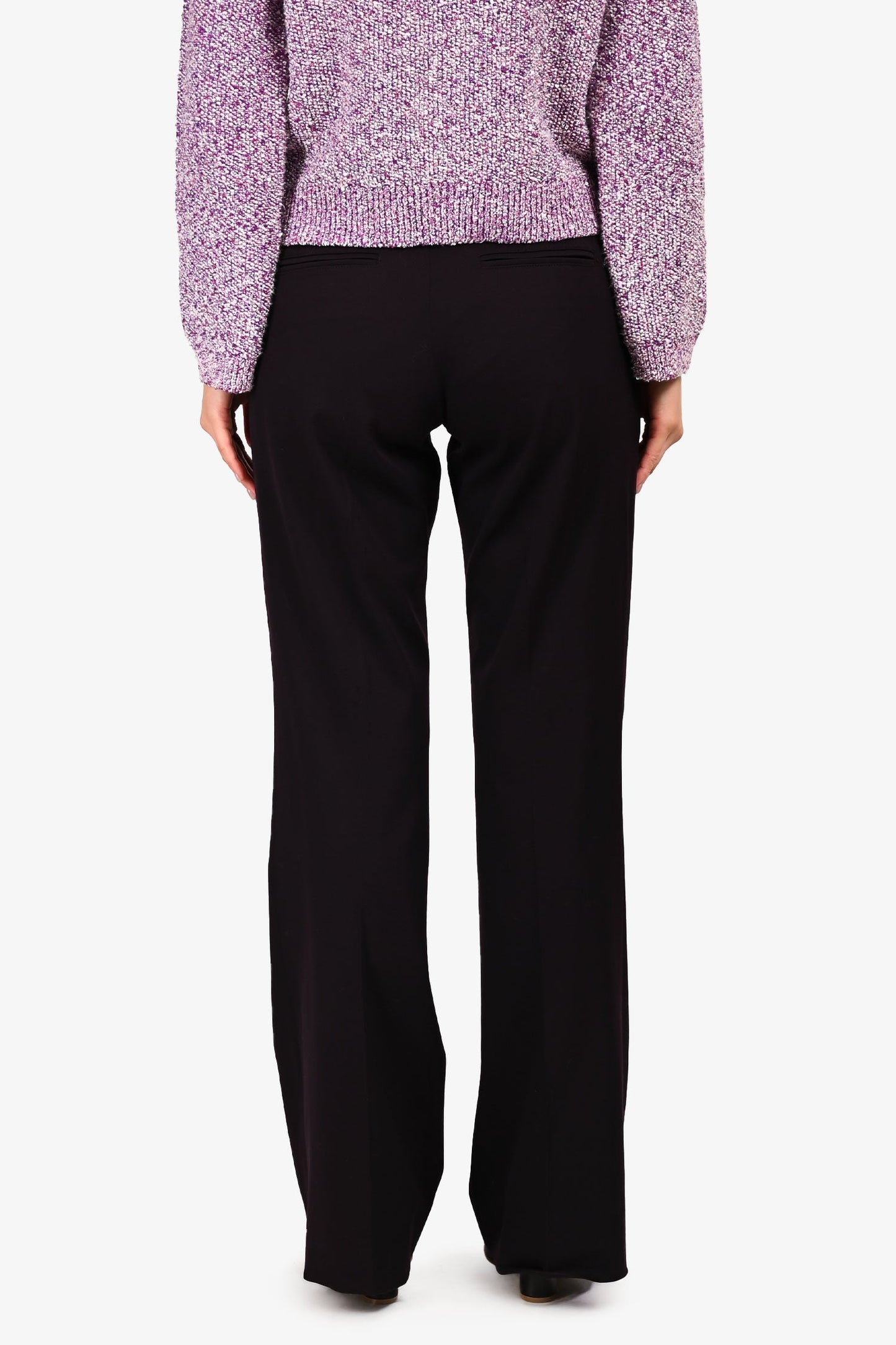 Gucci Maroon Wool Logo Pants Size 42