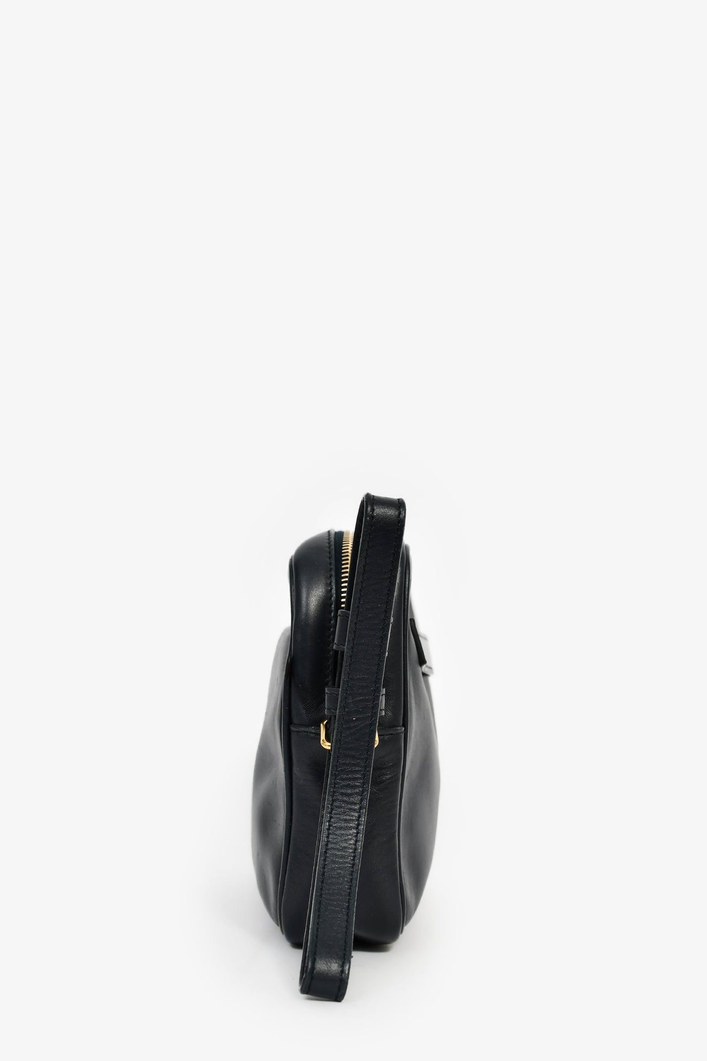 Saint Laurent Navy Blue Leather Clutch Bag