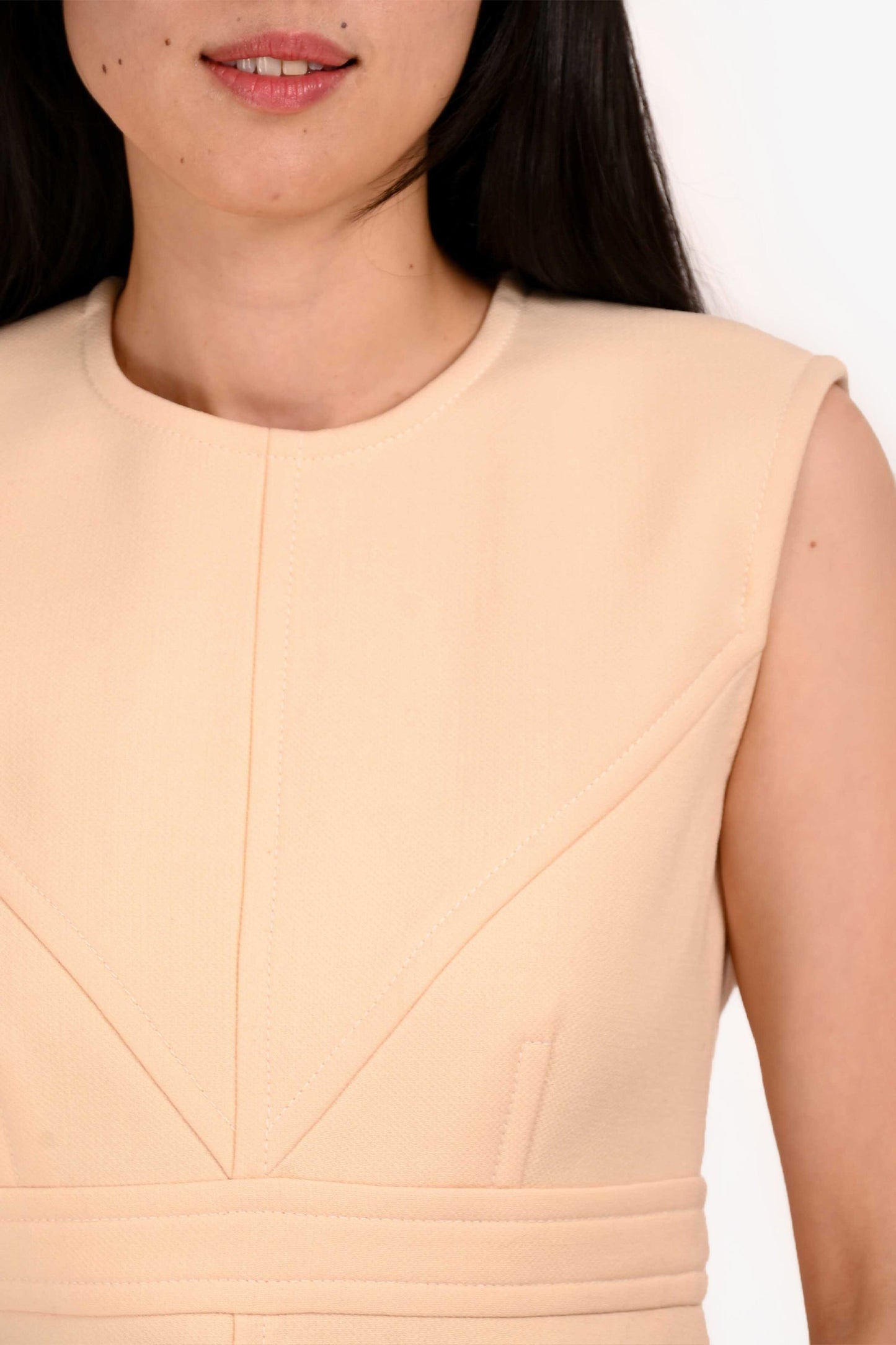 Louis Vuitton Cream Midi Dress Size 40