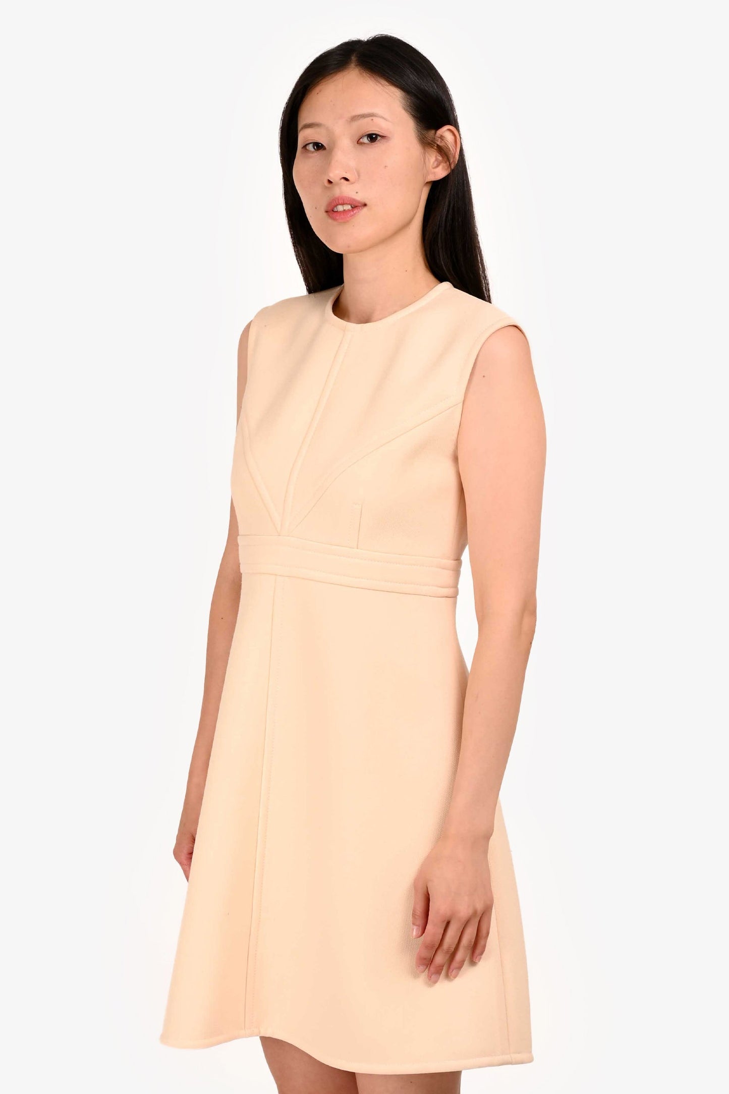 Louis Vuitton Cream Midi Dress Size 40