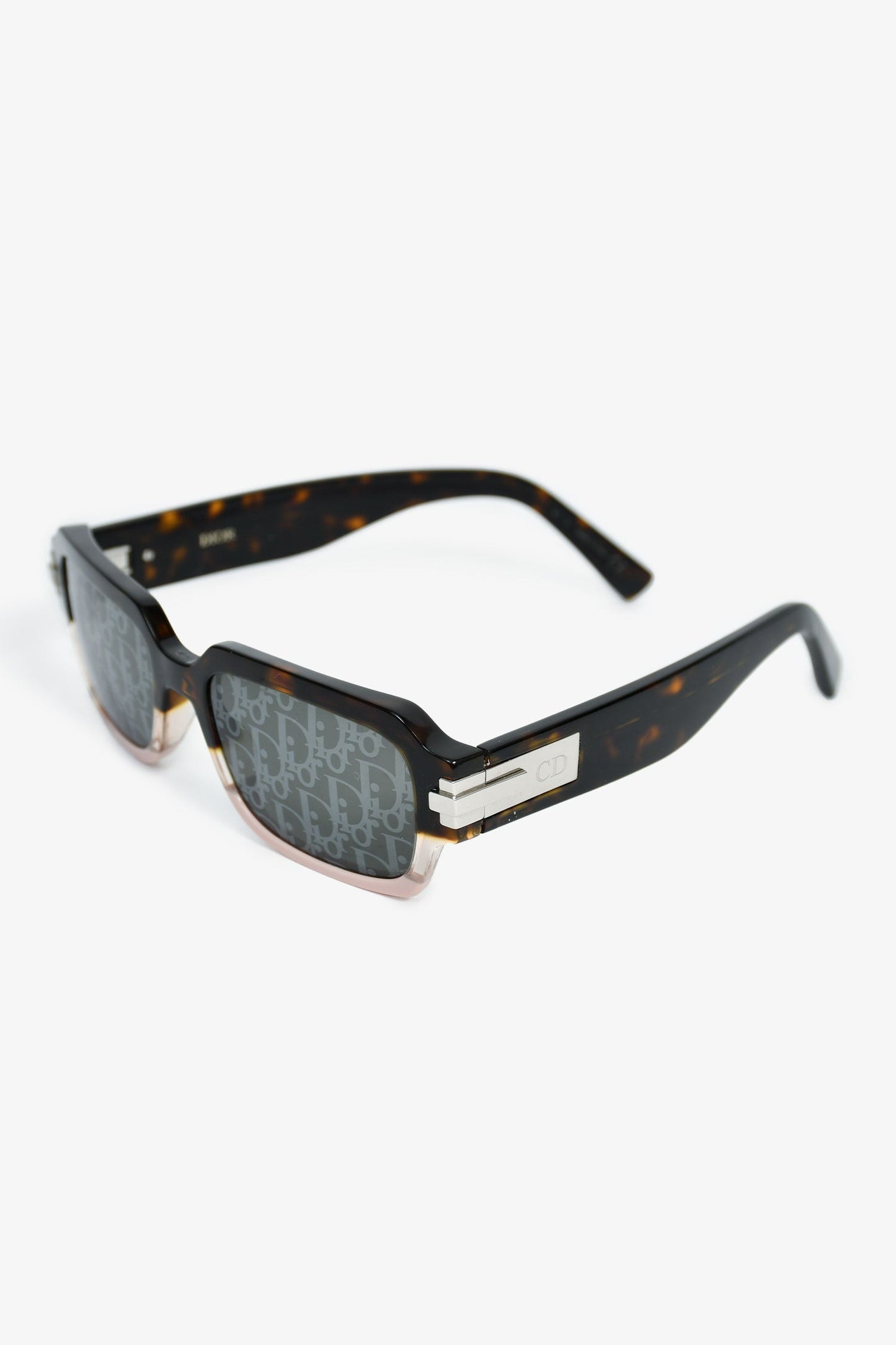 Christian Dior Brown/Pink Ombre Monogram 'Diorblacksuit XL' Sunglasses