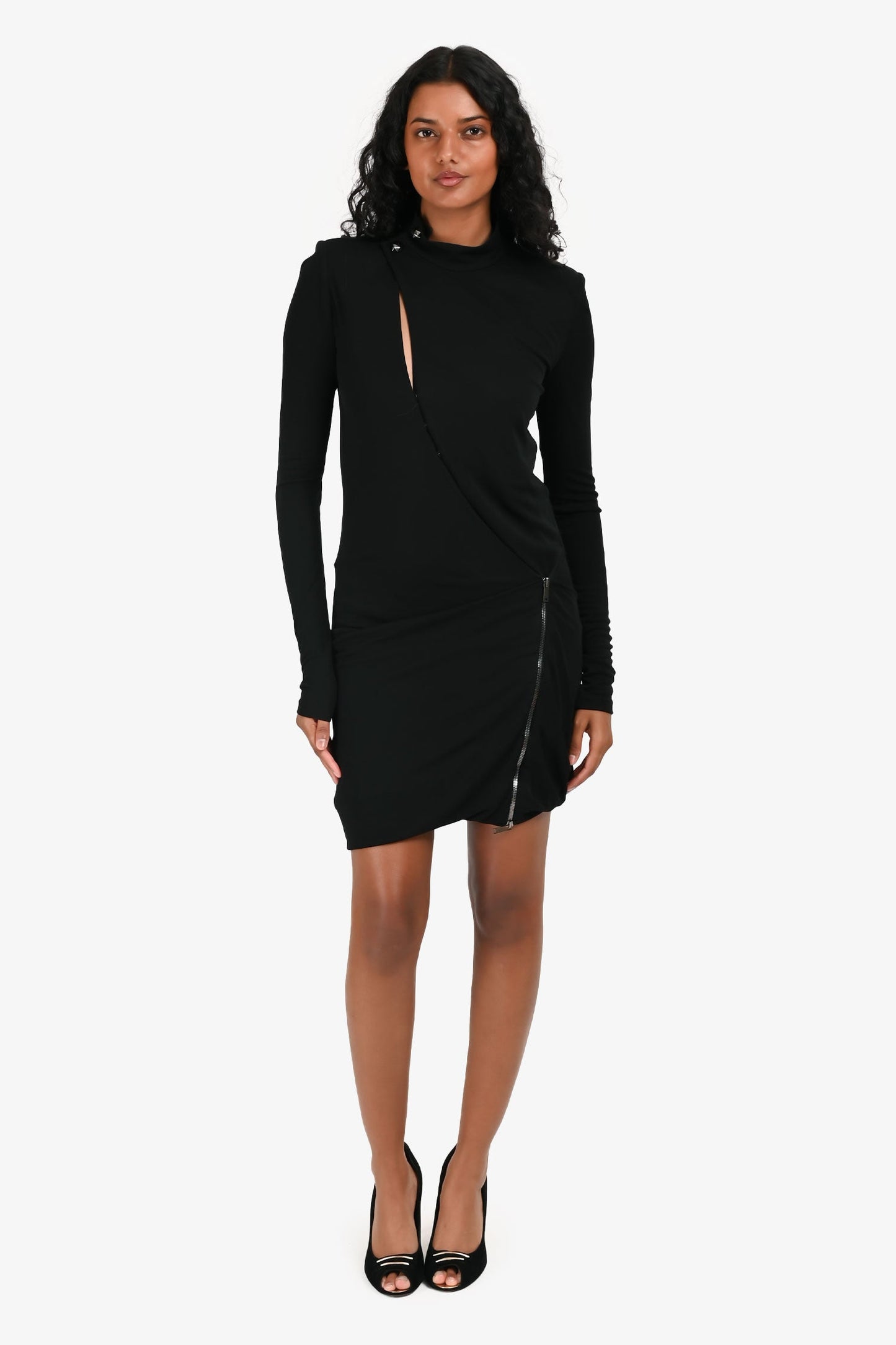 Gucci Black Studded Mini Dress Size 38