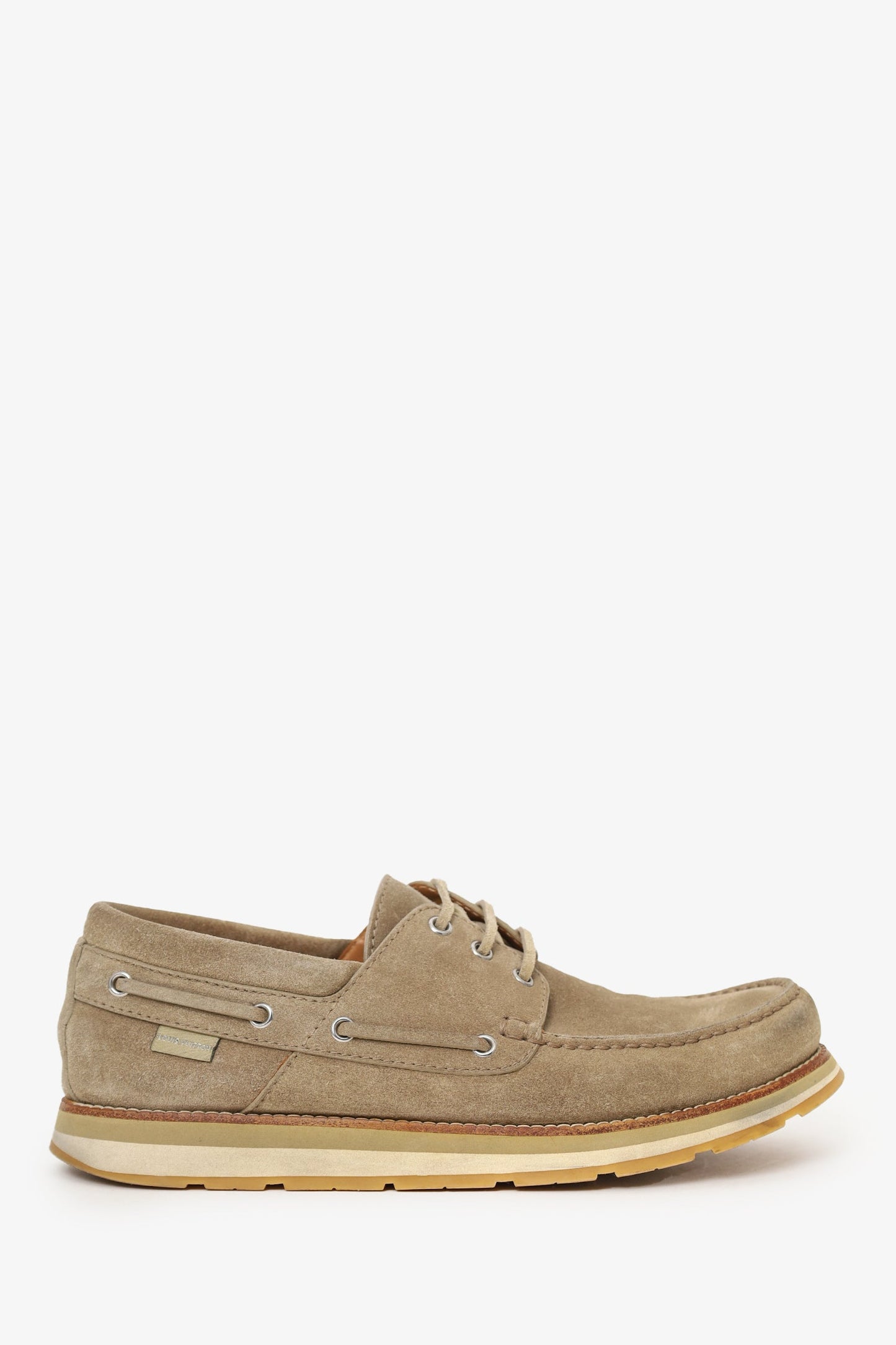 Louis Vuitton Taupe Suede Boat Shoes Size 8.5 Mens