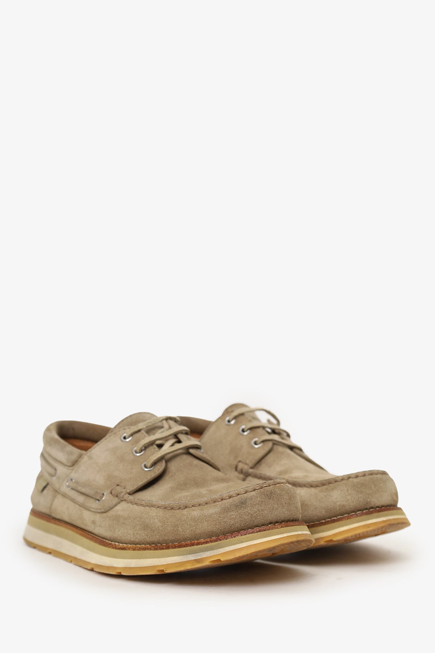 Louis Vuitton Taupe Suede Boat Shoes Size 8.5 Mens