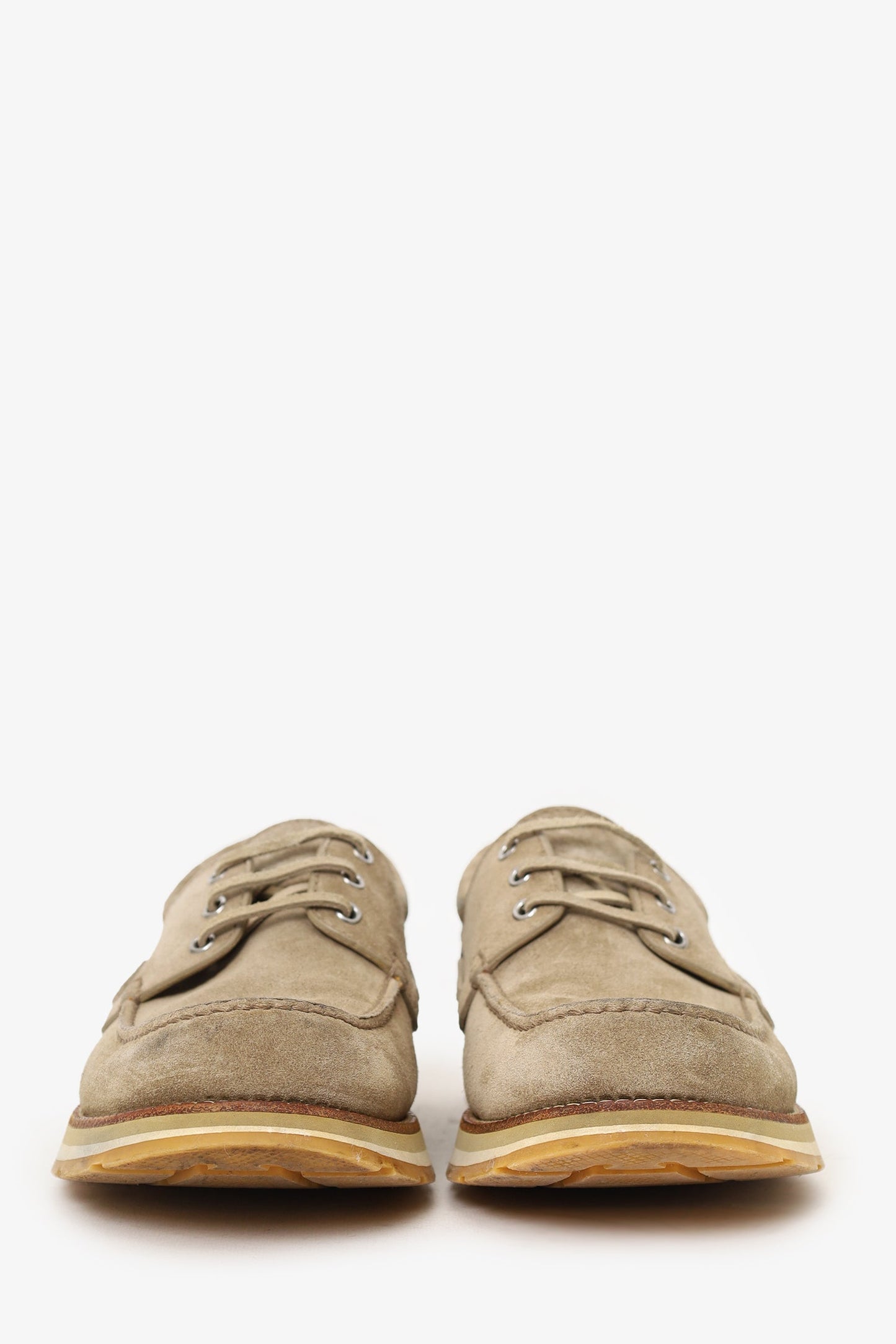 Louis Vuitton Taupe Suede Boat Shoes Size 8.5 Mens