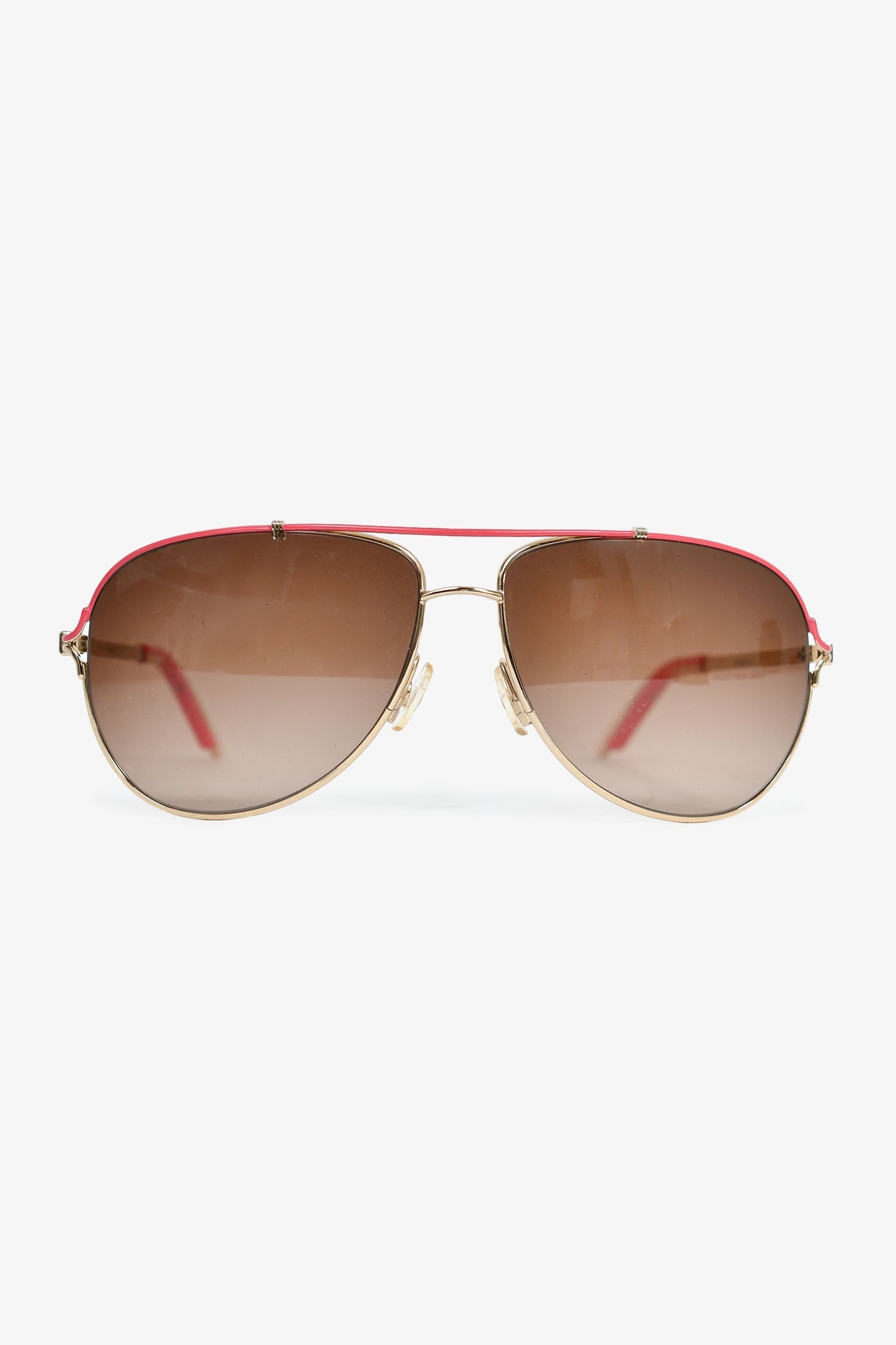 Christian Dior Gold/Pink Aviator 'Dior Simplicie' Sunglasses