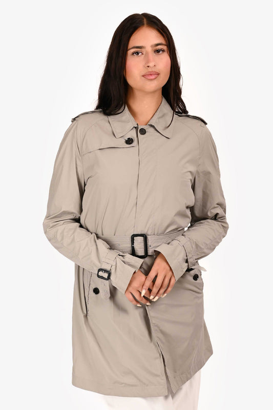 Burberry Grey Lightweight Short Trench Jacket Size 50 Mens