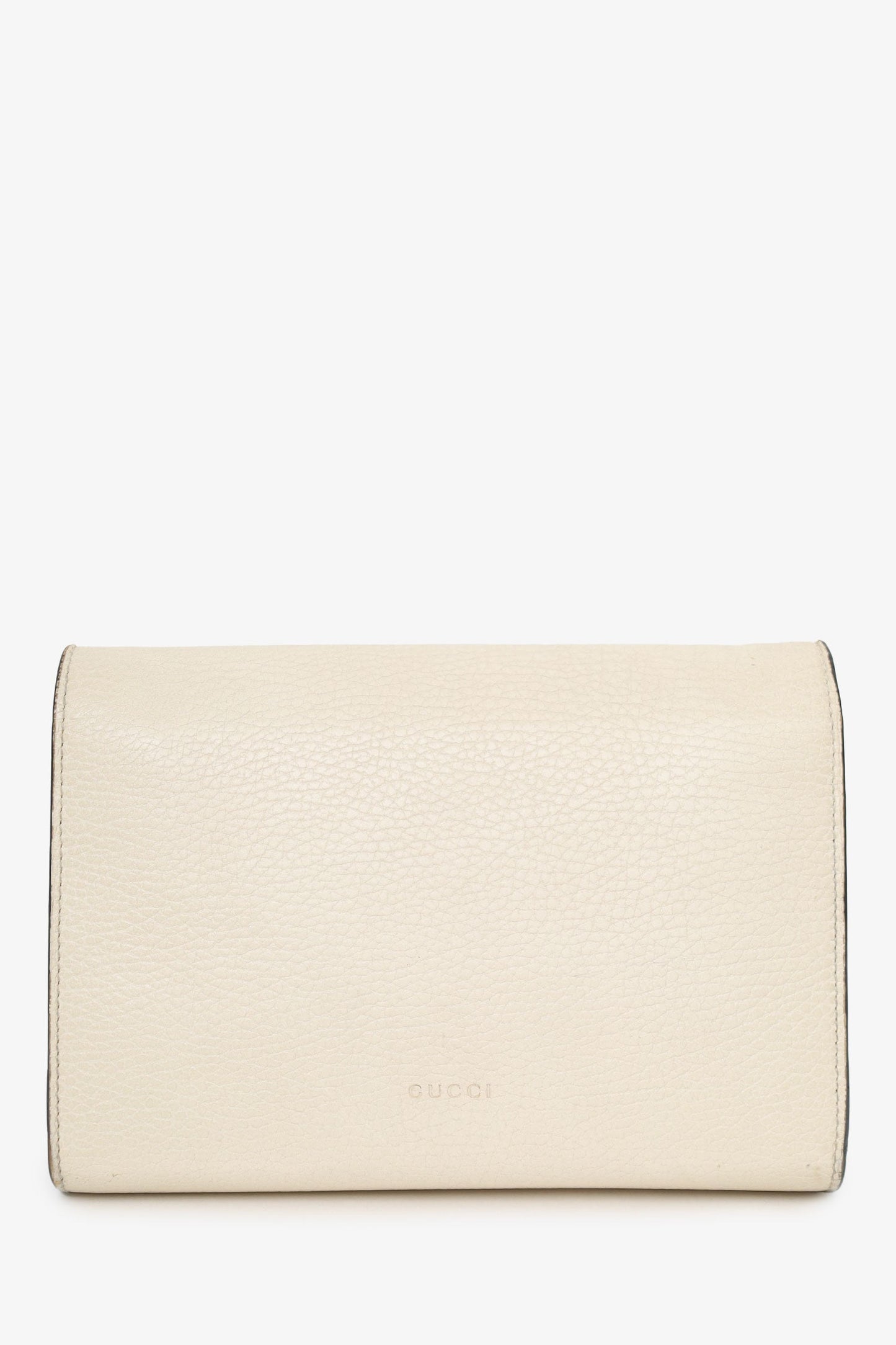 Gucci White Leather Dionysus Wallet On Chain