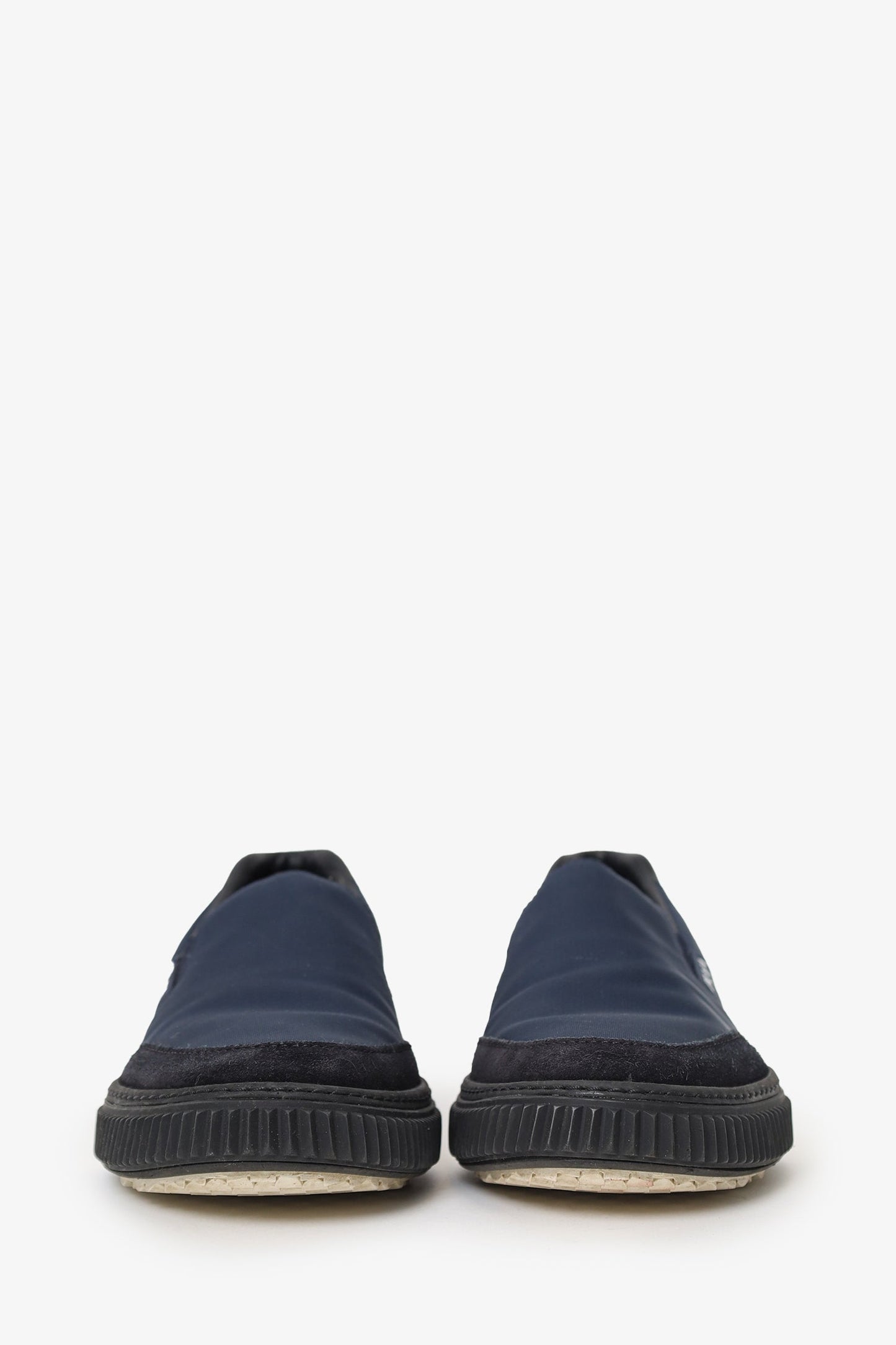 Prada Navy/Black Panelled Slip-on Sneakers Size 6 Mens